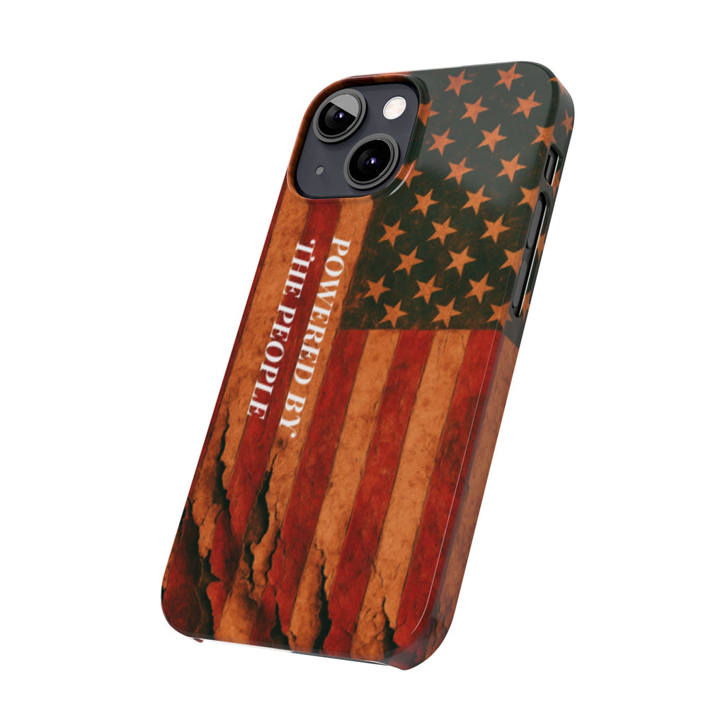 Patriotic 'Powered by the People' phone case