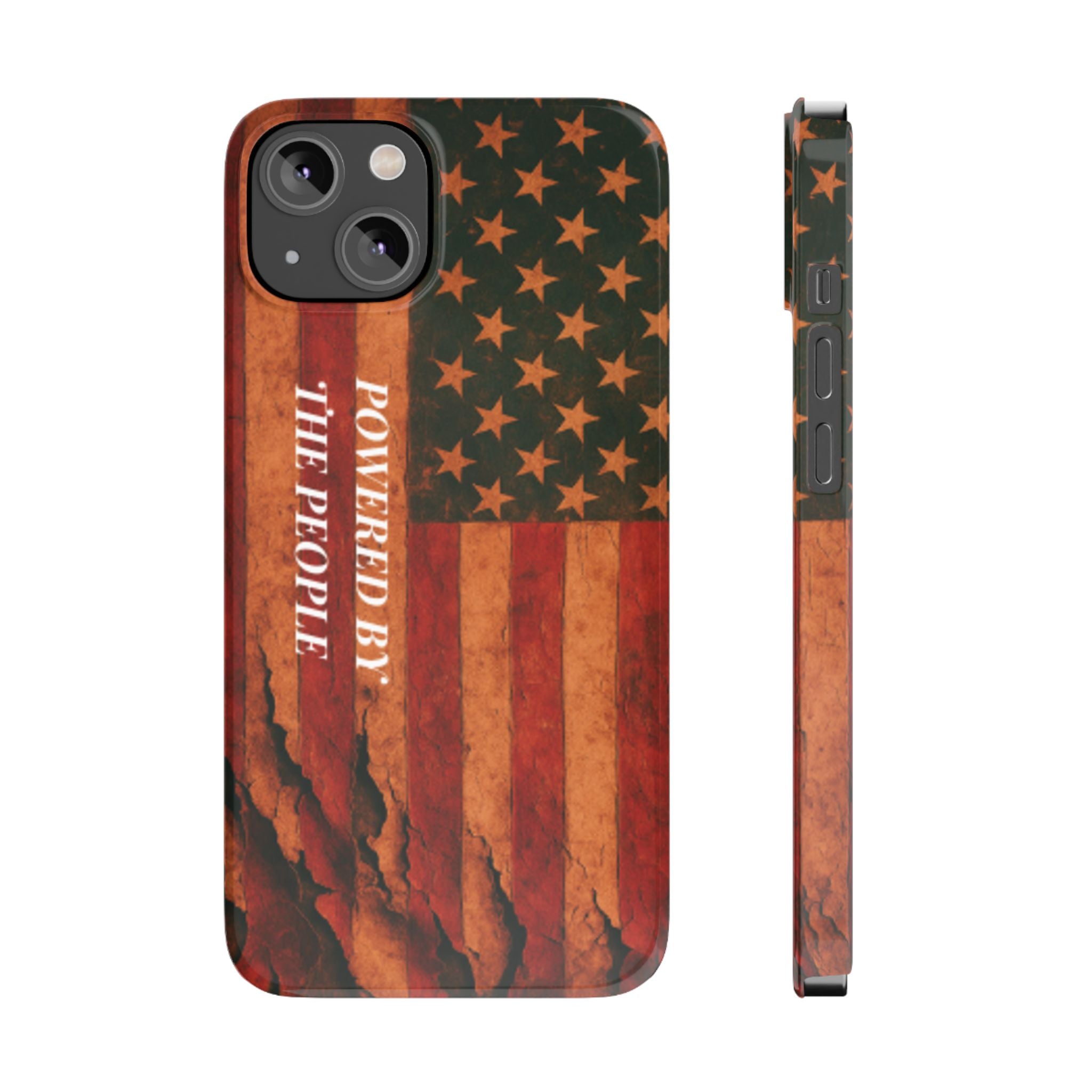 Patriotic 'Powered by the People' phone case