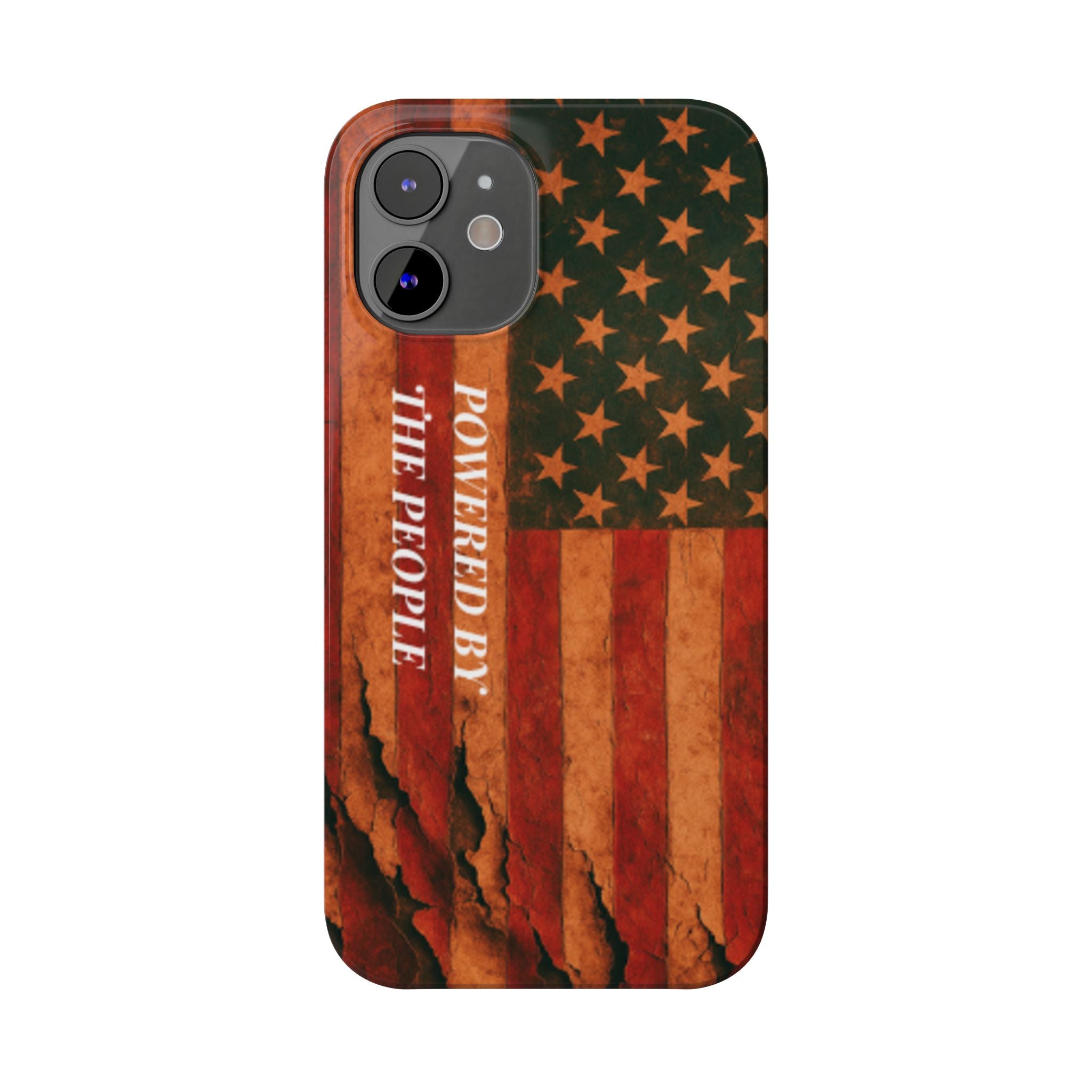 Patriotic 'Powered by the People' phone case