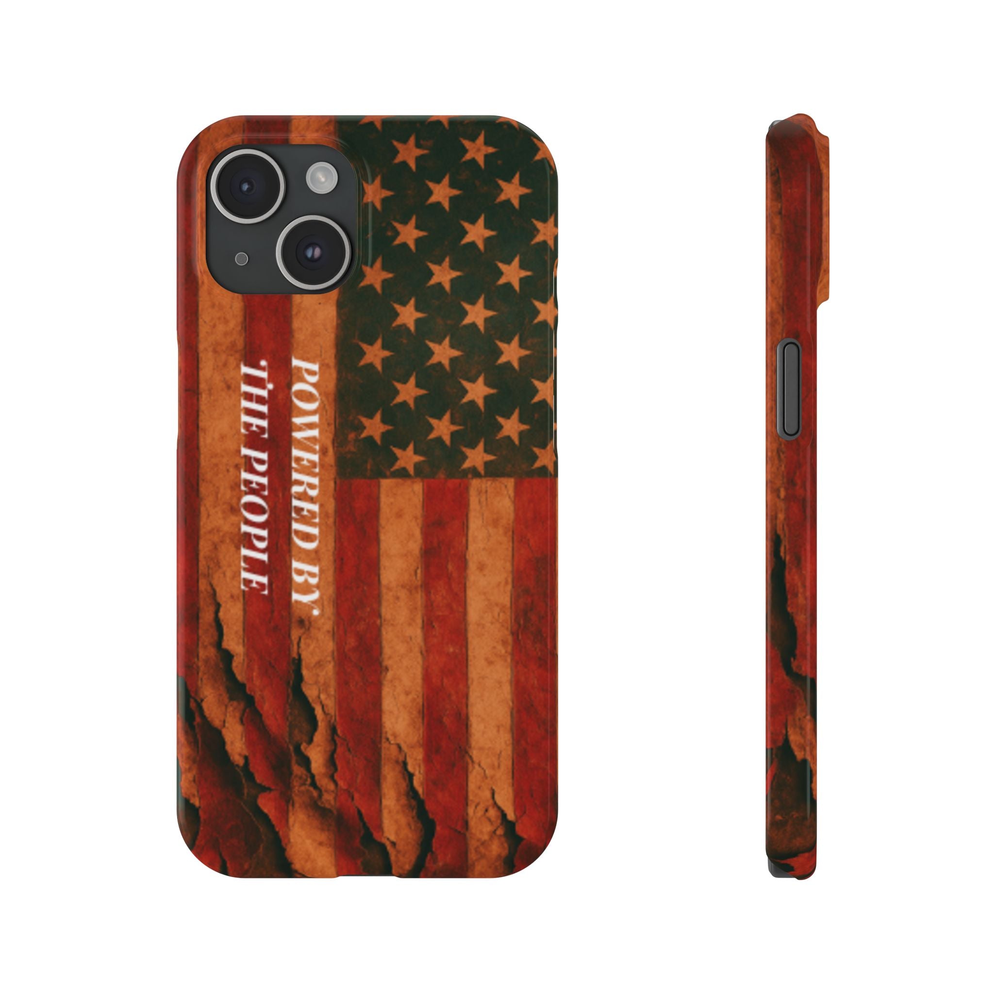 Patriotic 'Powered by the People' phone case