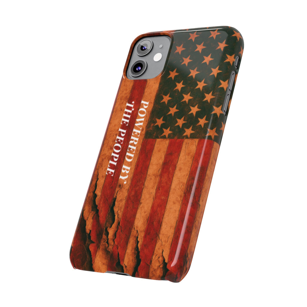 Patriotic 'Powered by the People' phone case