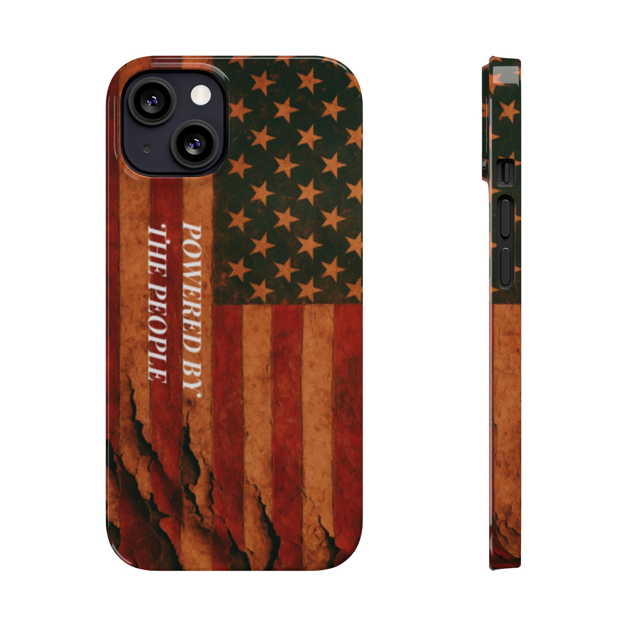 Patriotic 'Powered by the People' phone case