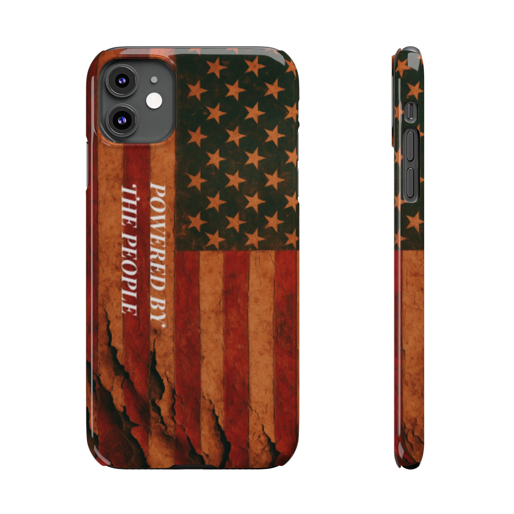 Patriotic 'Powered by the People' phone case