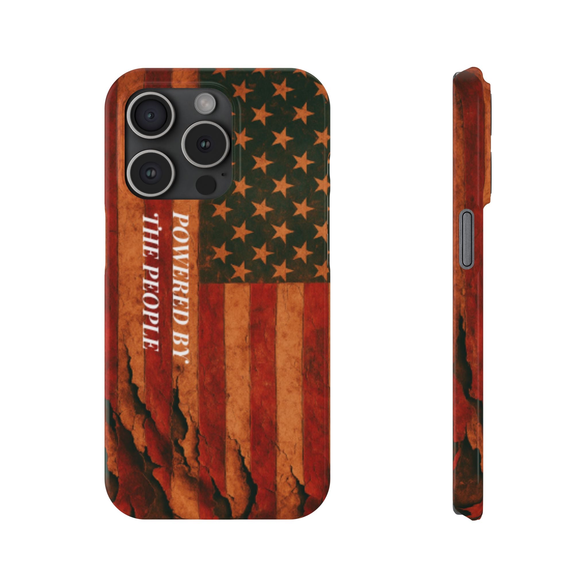 Patriotic 'Powered by the People' phone case