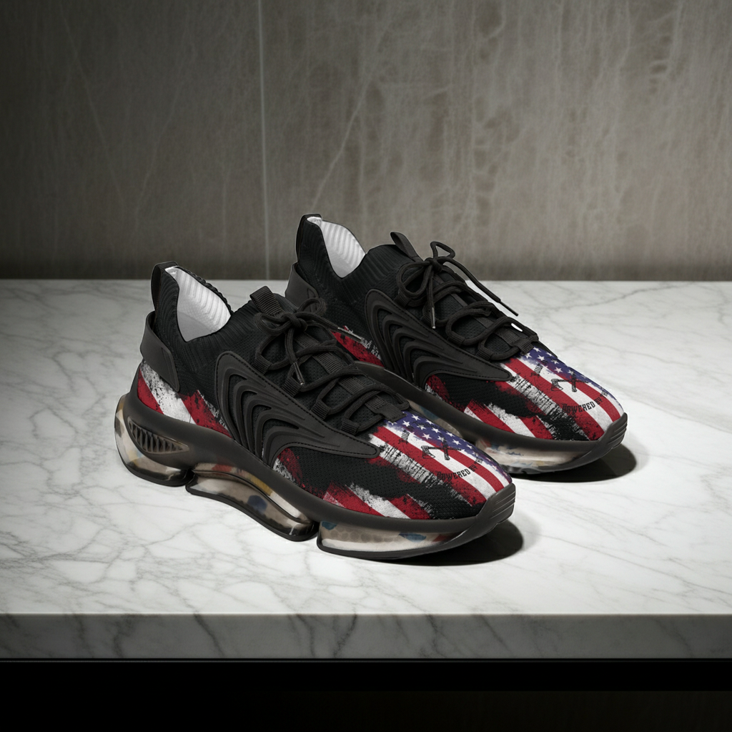 Patriotic Men's Mesh Sneakers - Powered by the people