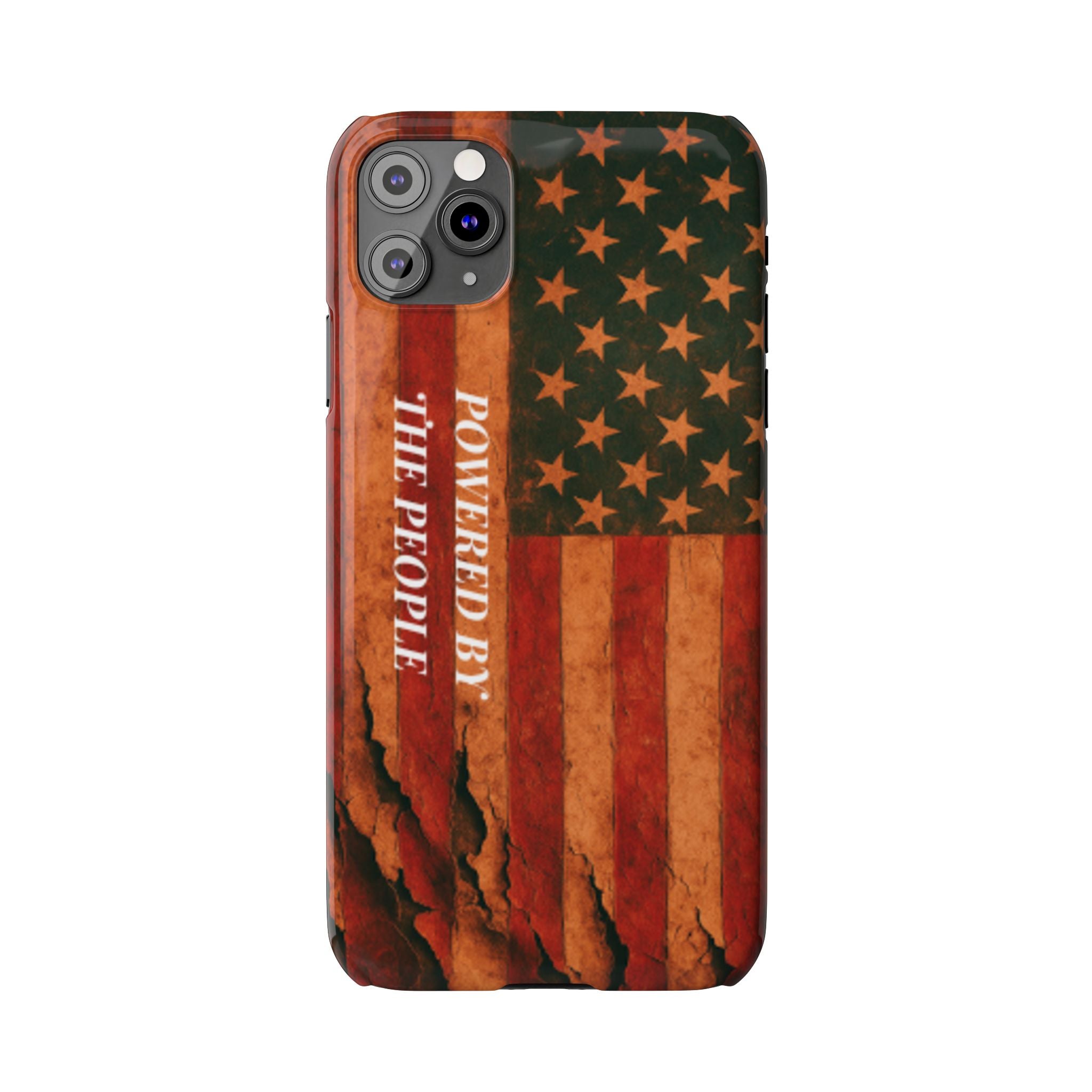 Patriotic 'Powered by the People' phone case