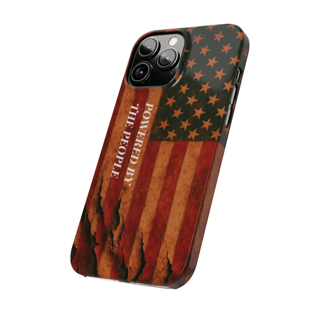 Patriotic 'Powered by the People' phone case