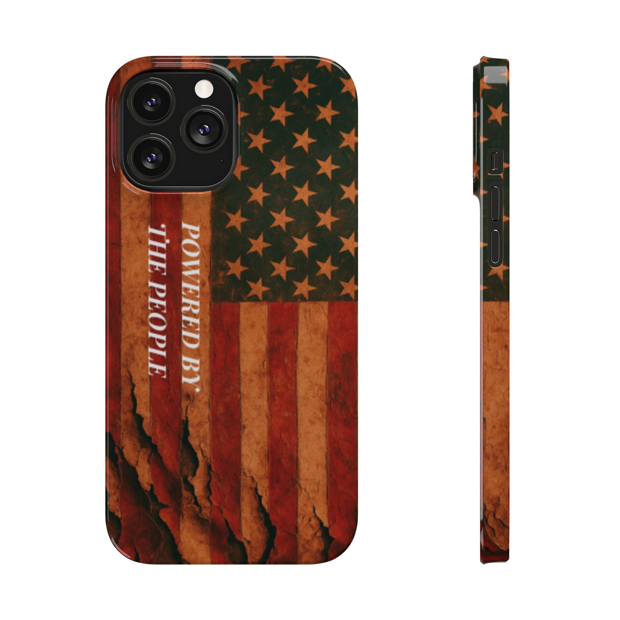 Patriotic 'Powered by the People' phone case