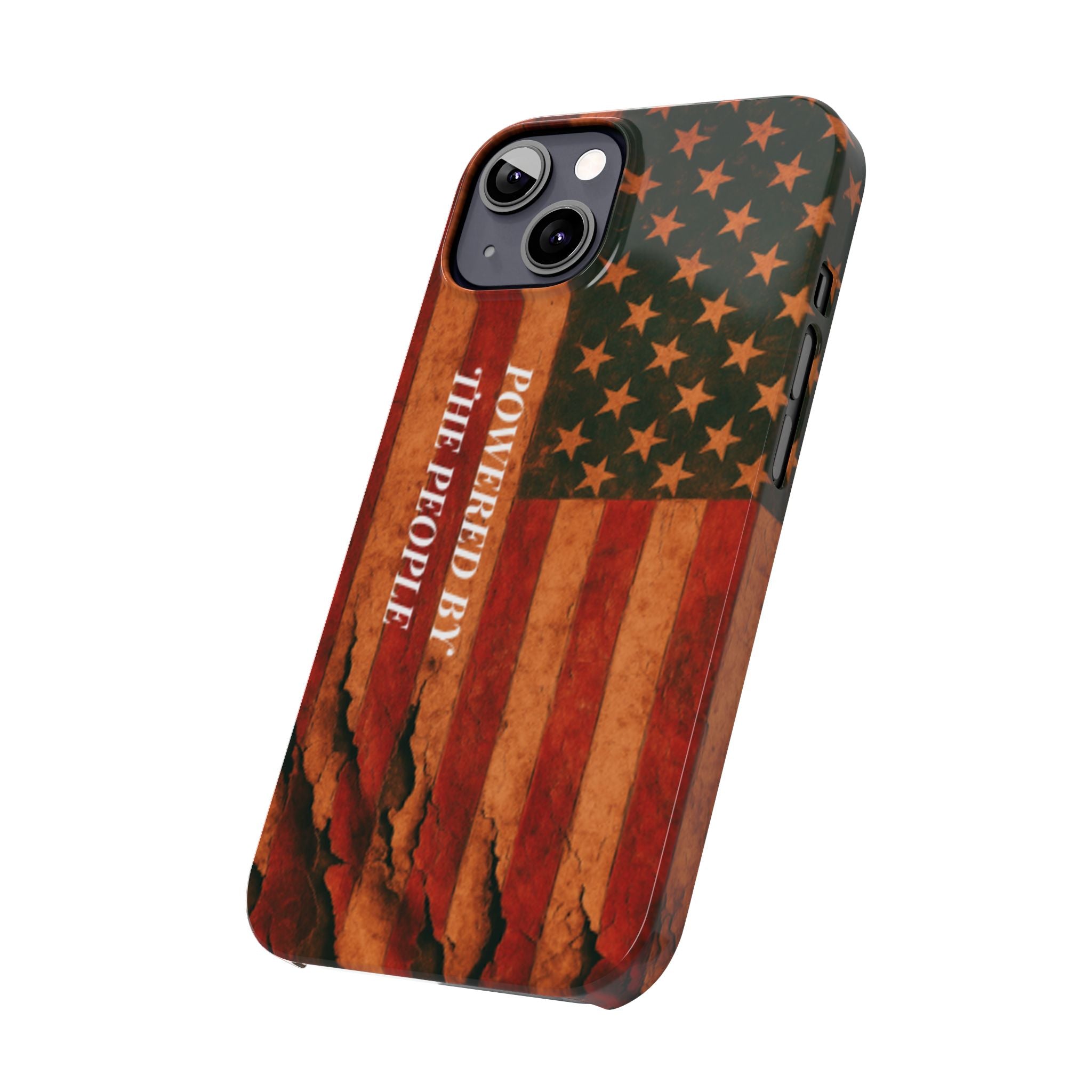 Patriotic 'Powered by the People' phone case