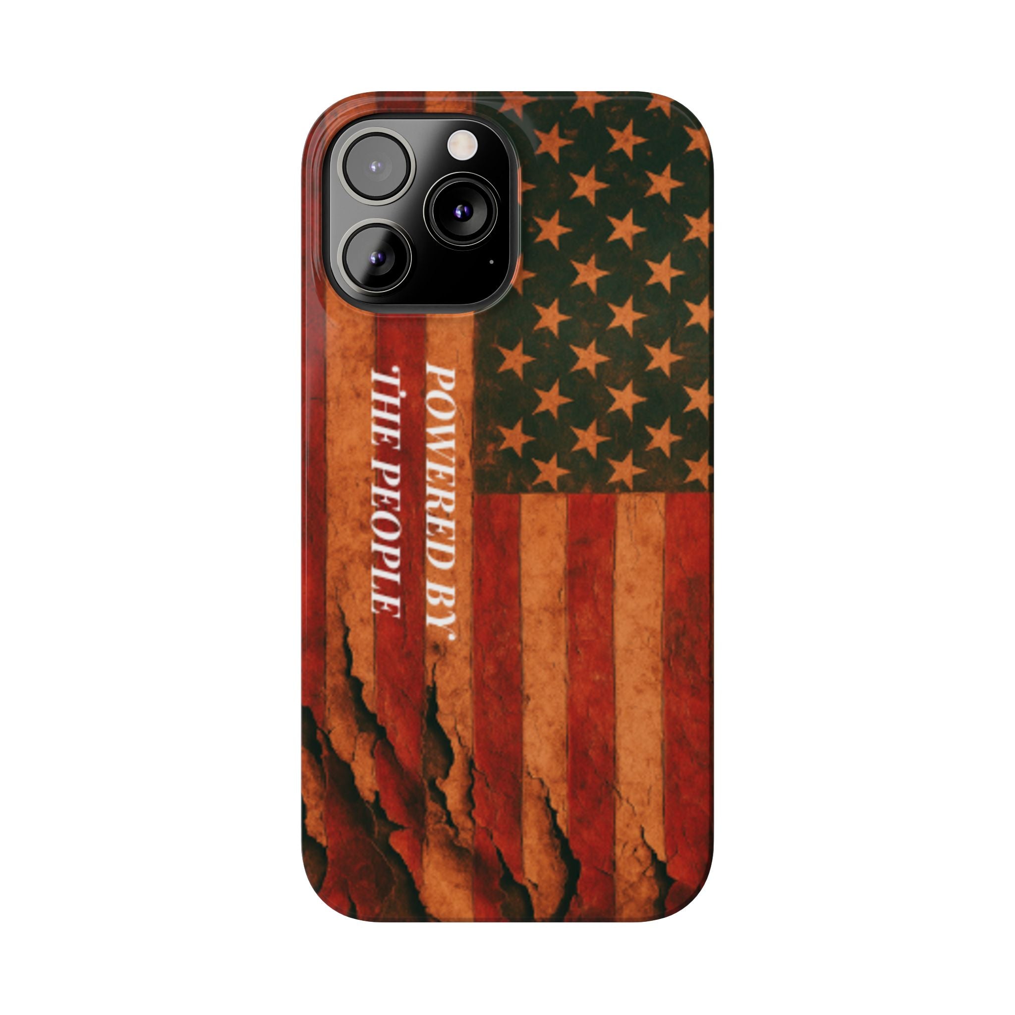 Patriotic 'Powered by the People' phone case