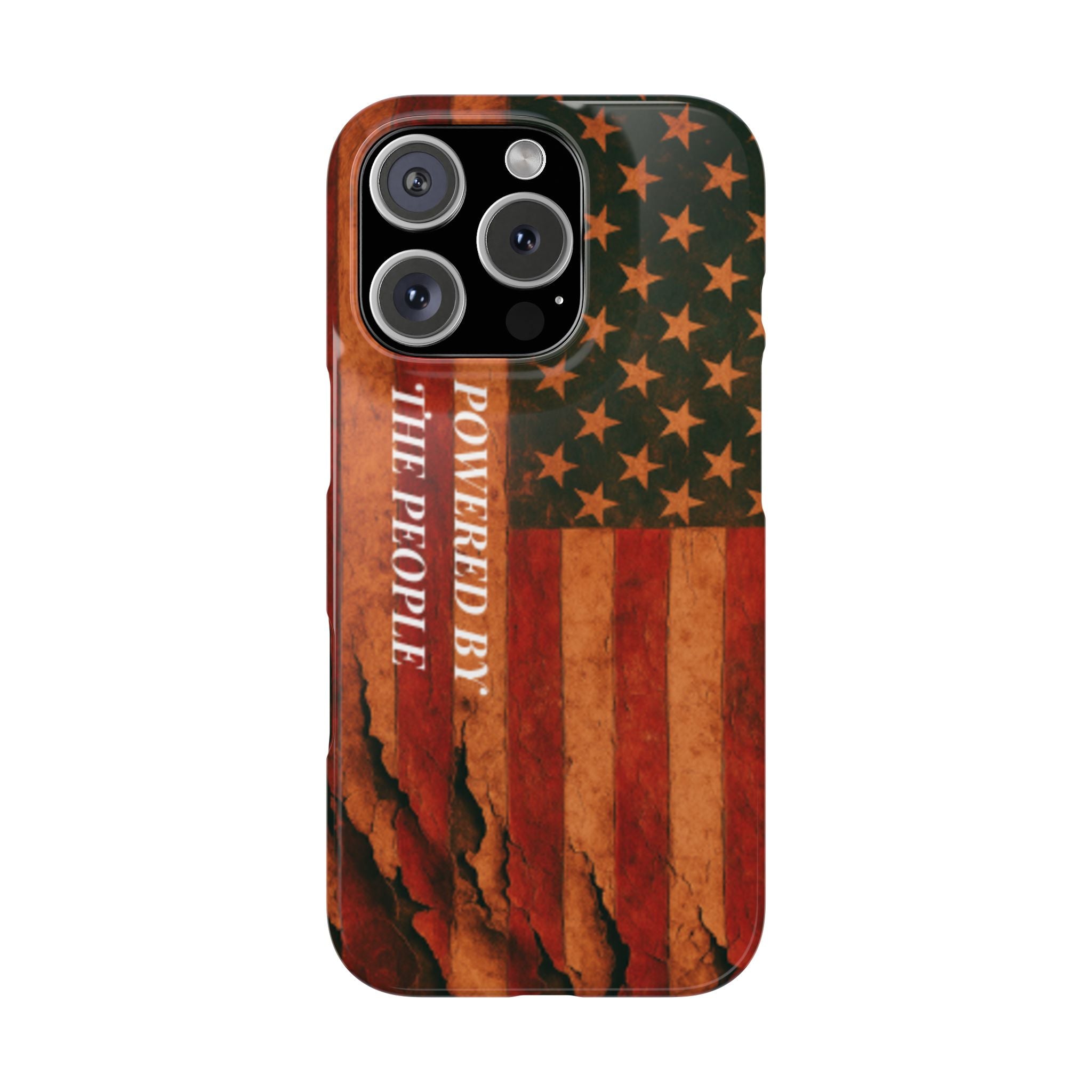 Patriotic 'Powered by the People' phone case