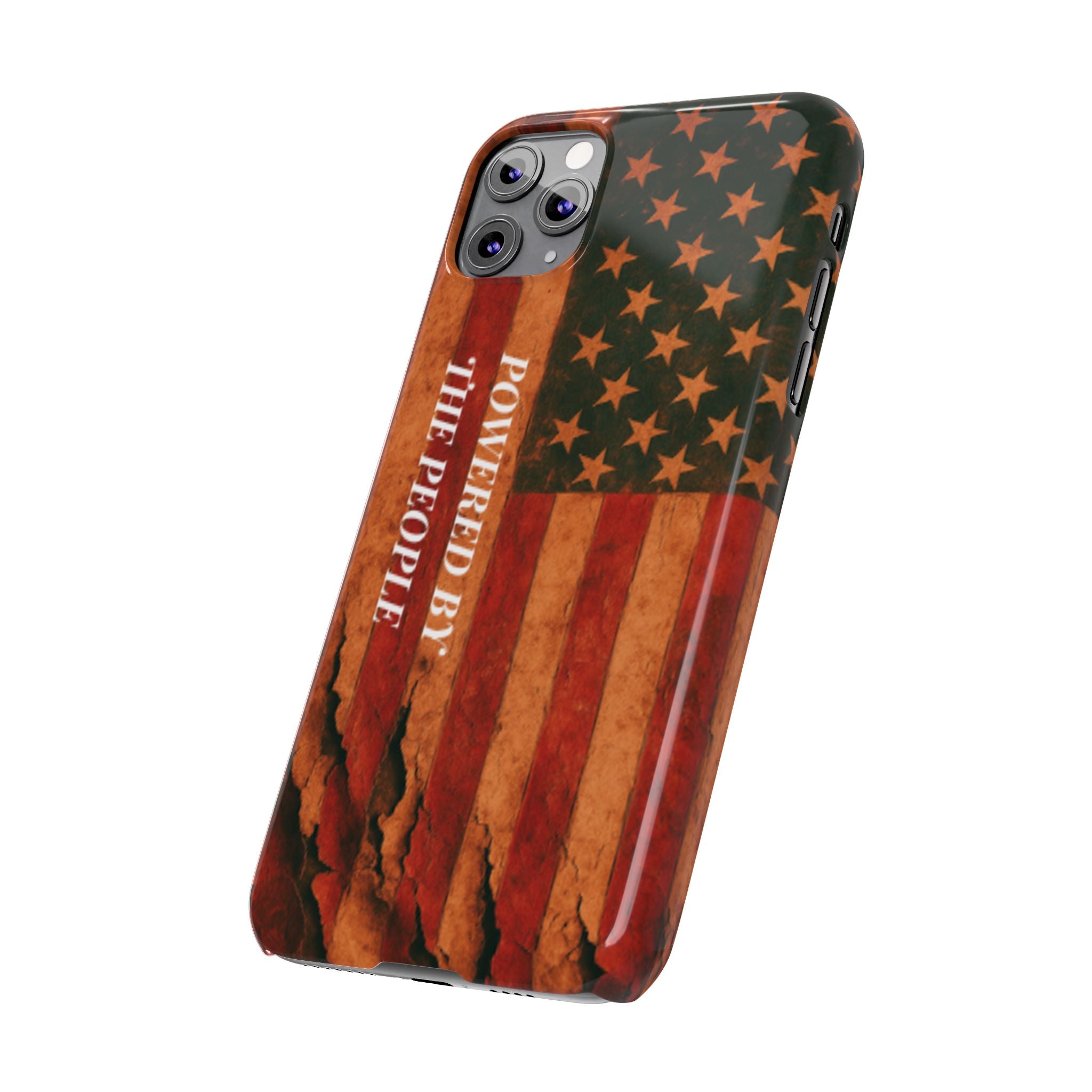 Patriotic 'Powered by the People' phone case