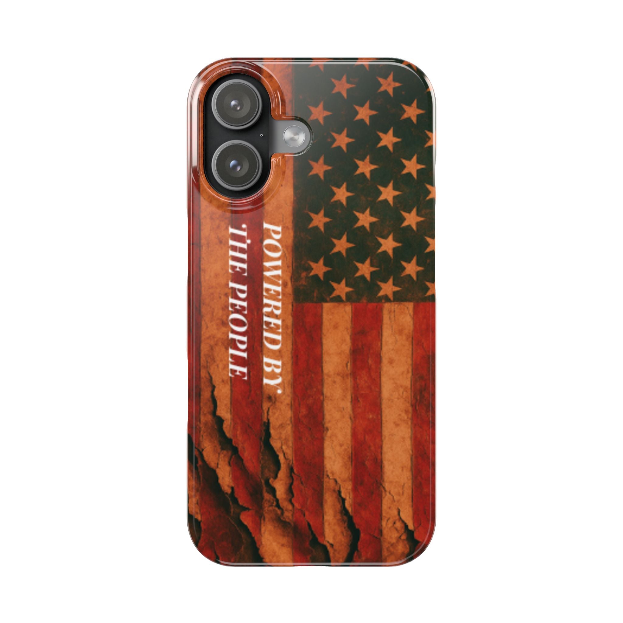 Patriotic 'Powered by the People' phone case