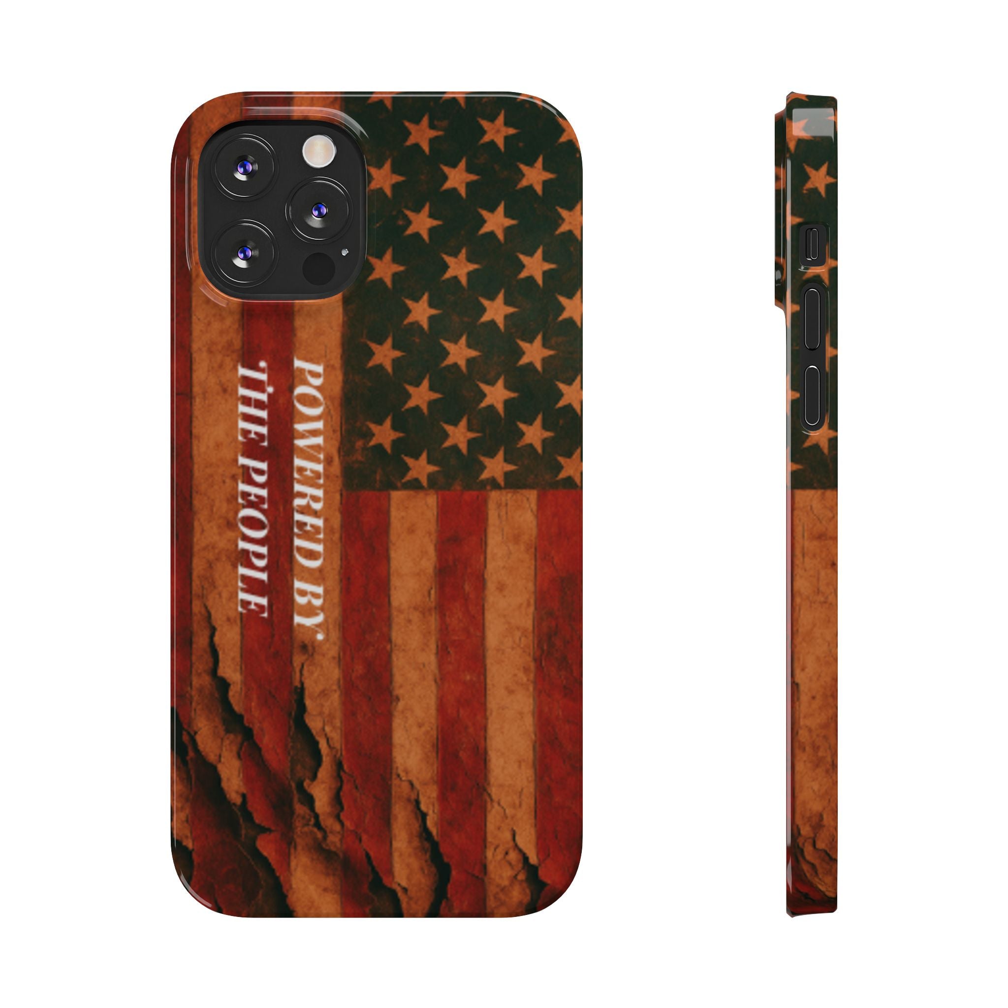 Patriotic 'Powered by the People' phone case