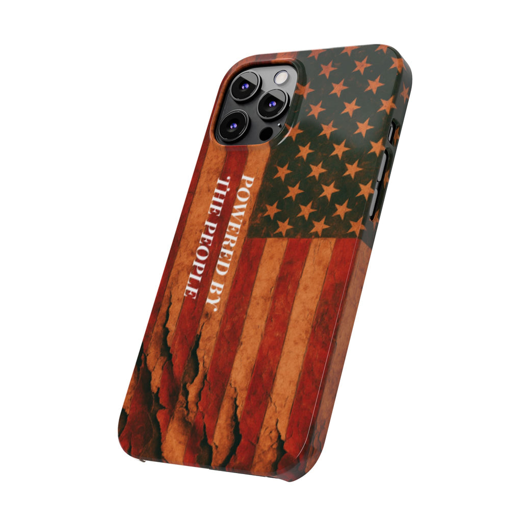 Patriotic 'Powered by the People' phone case