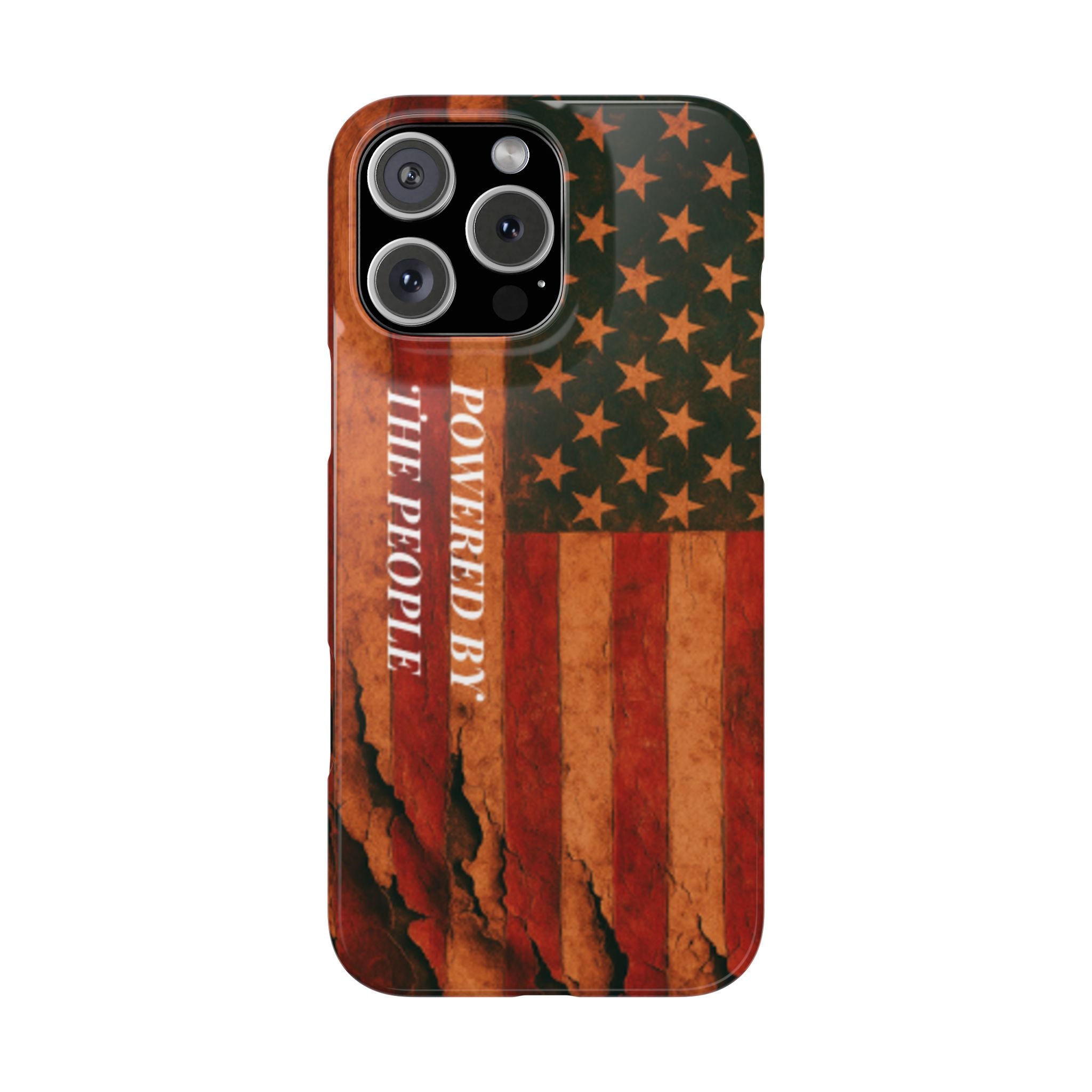 Patriotic 'Powered by the People' phone case