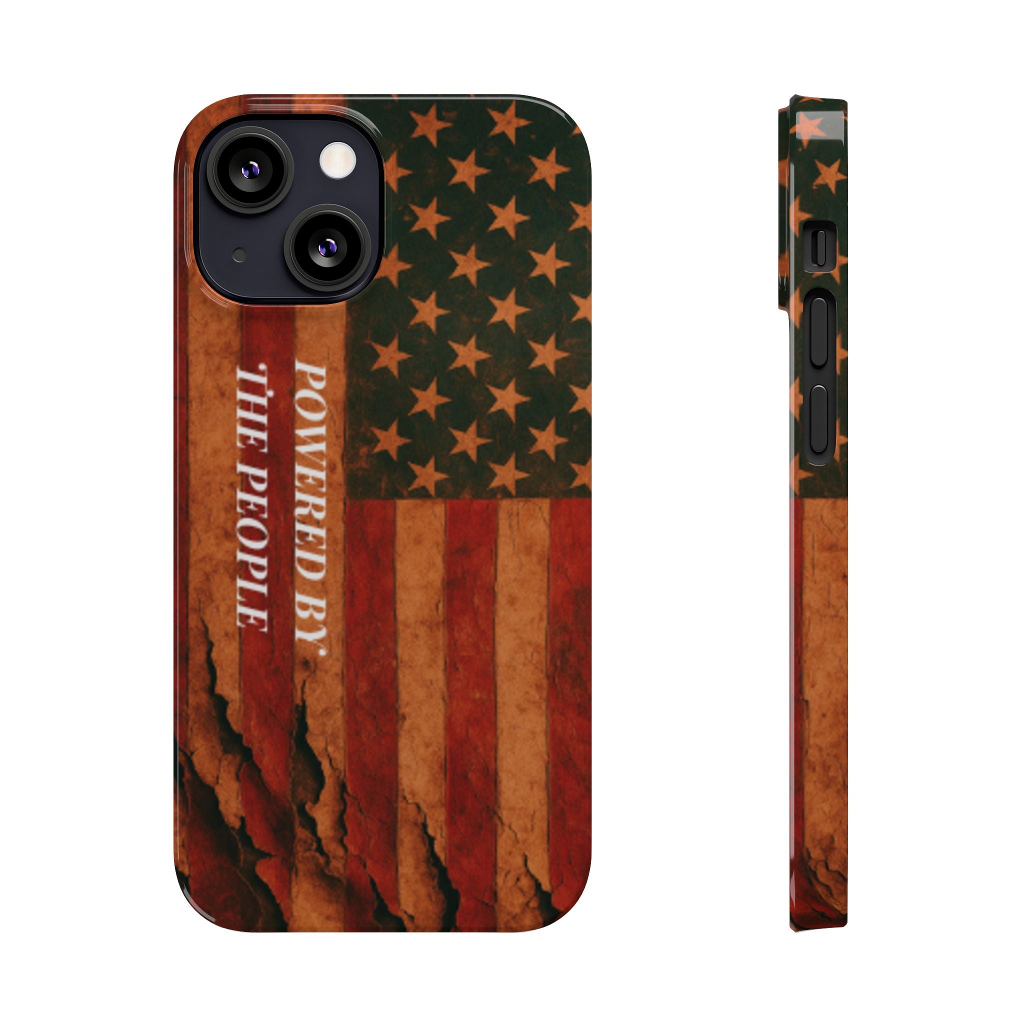 Patriotic 'Powered by the People' phone case