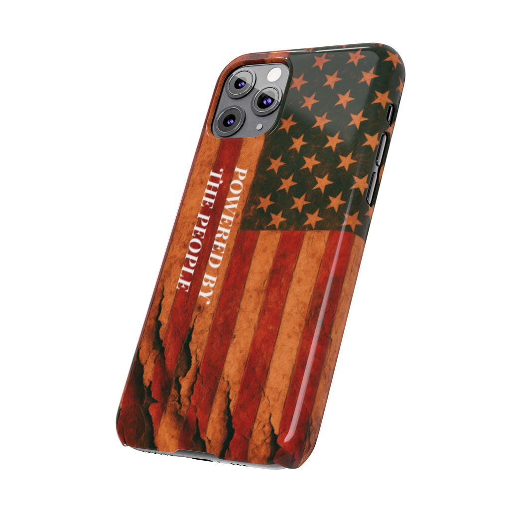 Patriotic 'Powered by the People' phone case