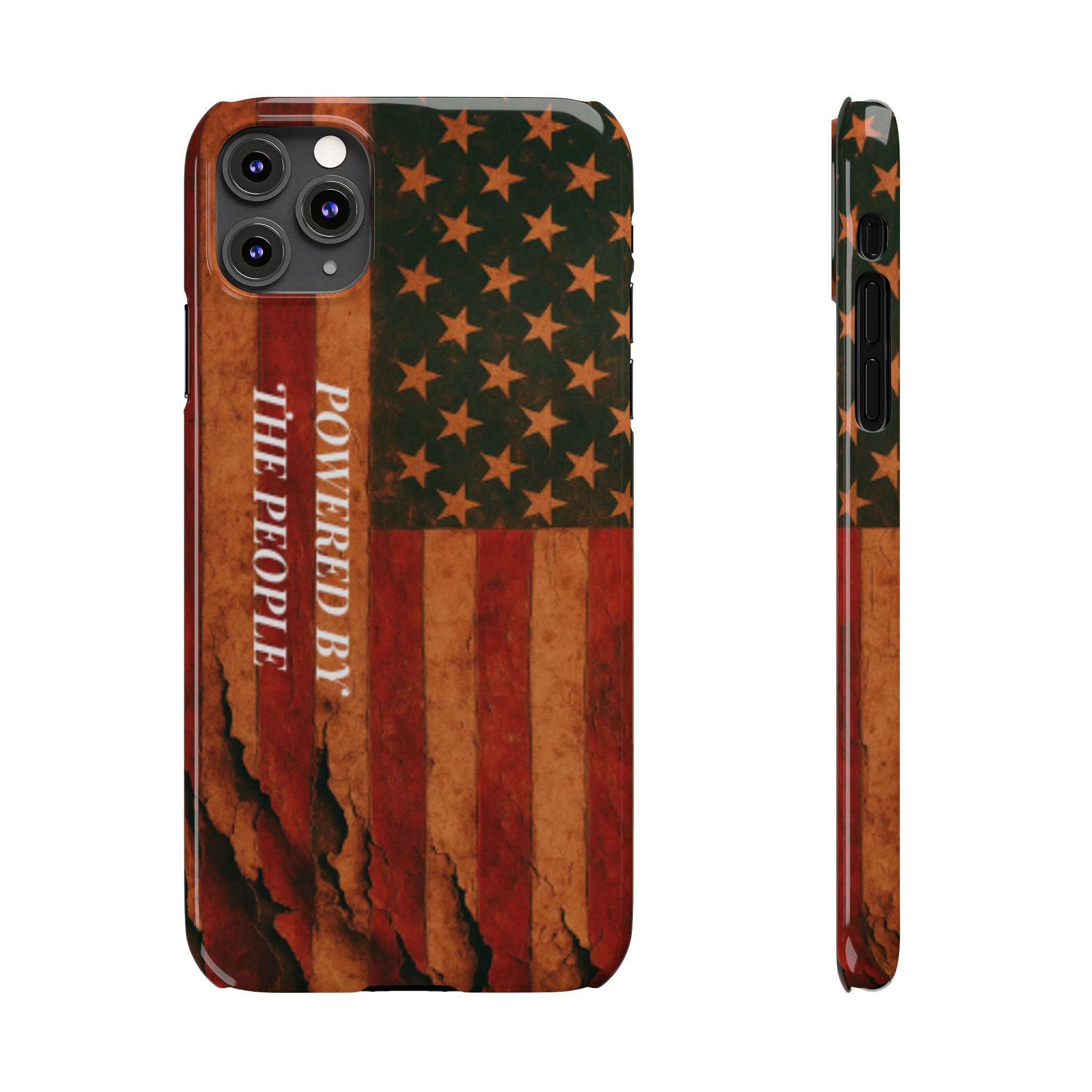 Patriotic 'Powered by the People' phone case