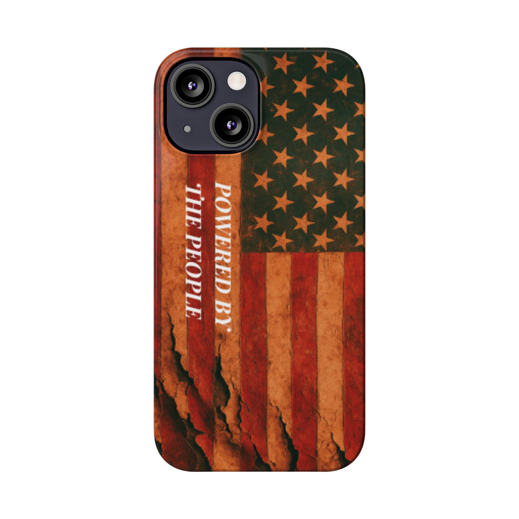 Patriotic 'Powered by the People' phone case