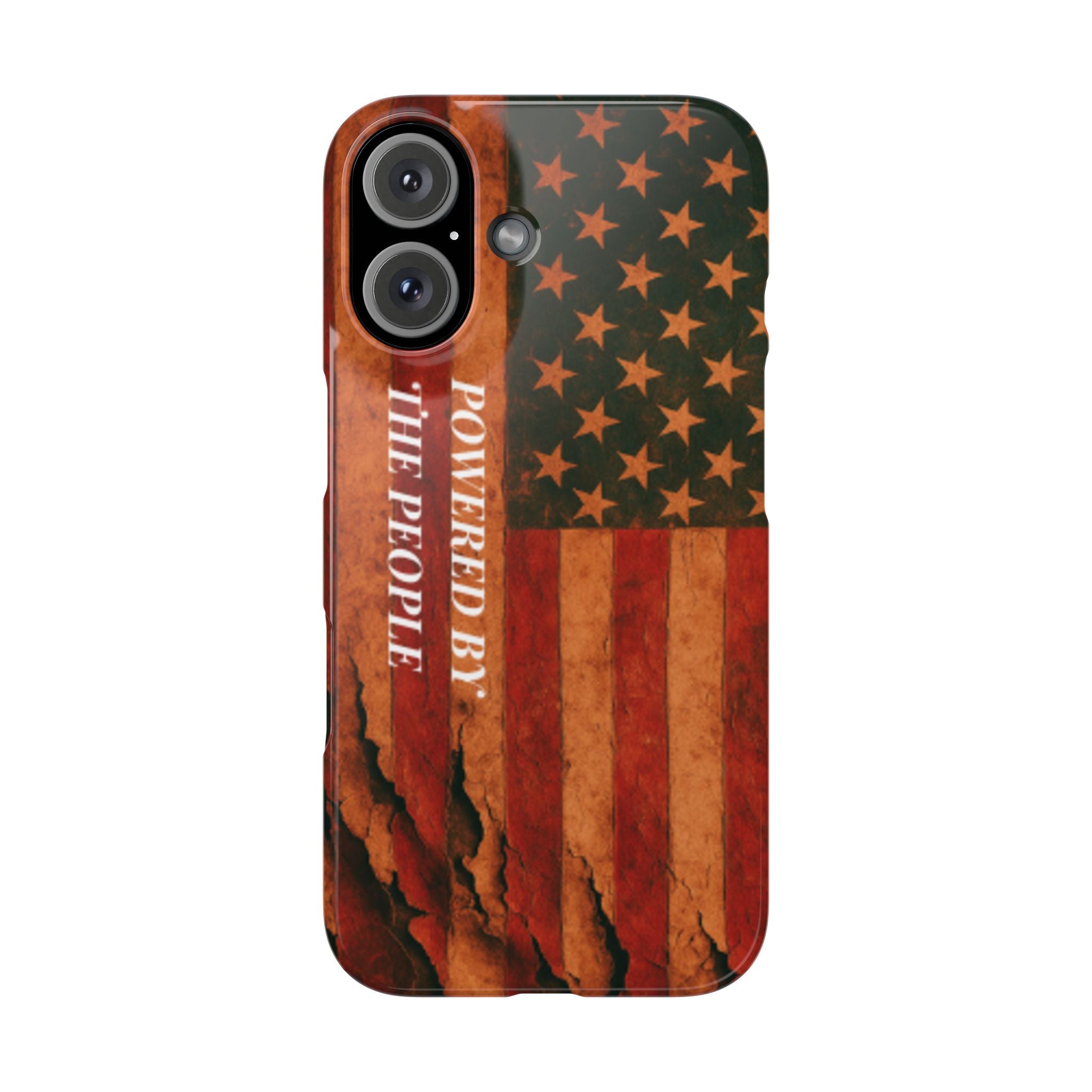 Patriotic 'Powered by the People' phone case