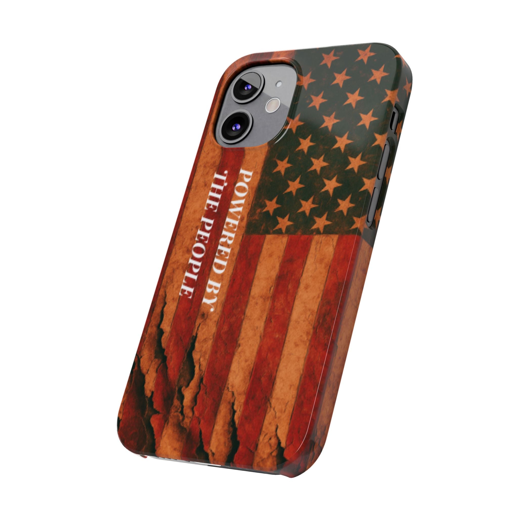 Patriotic 'Powered by the People' phone case