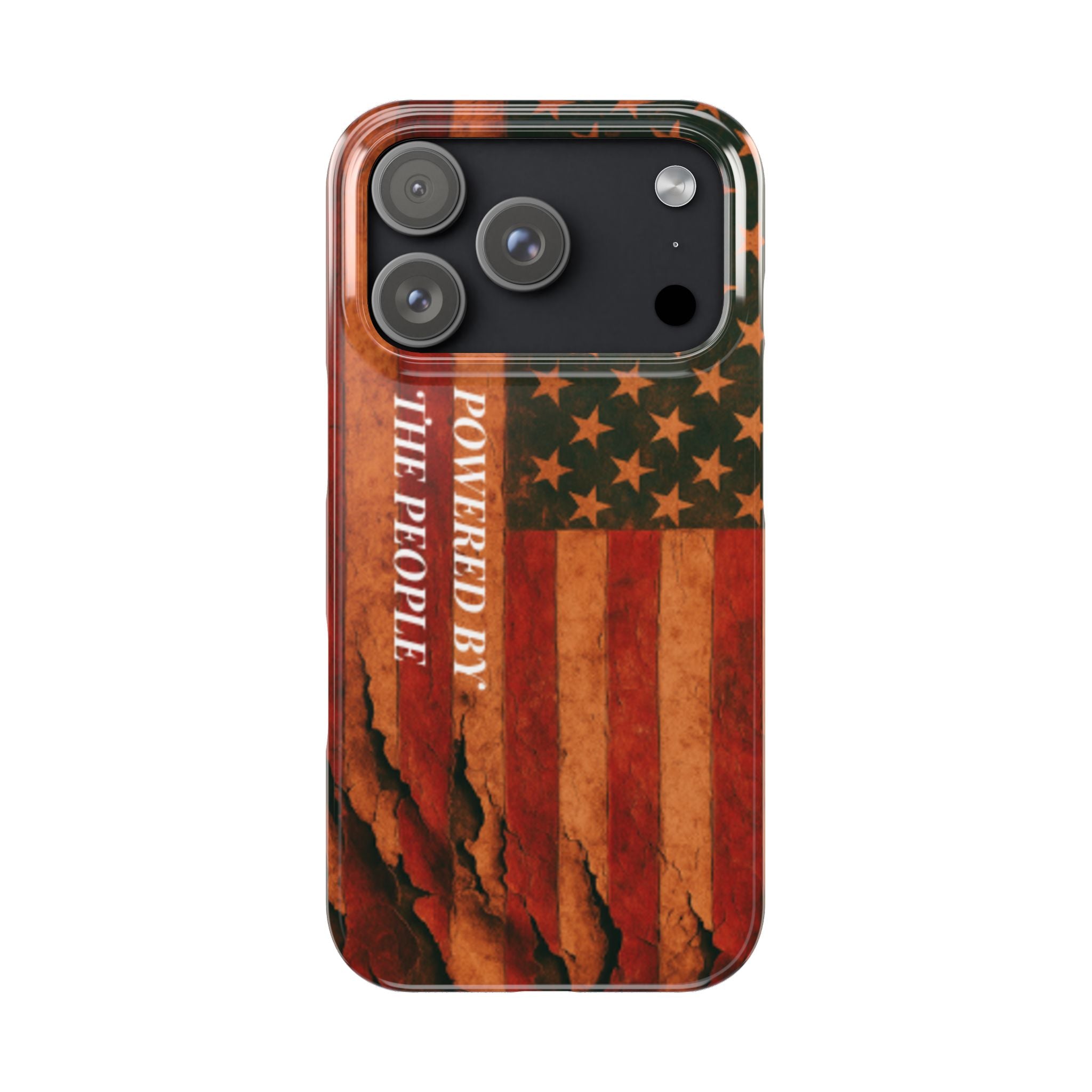 Patriotic 'Powered by the People' phone case