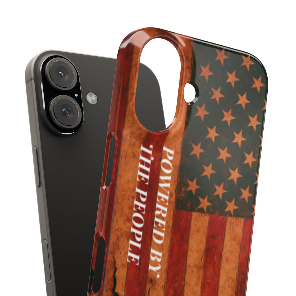 Patriotic 'Powered by the People' phone case