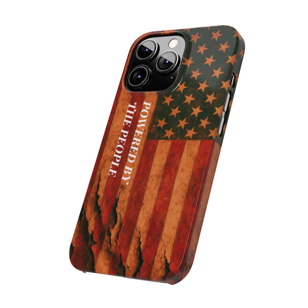 Patriotic 'Powered by the People' phone case