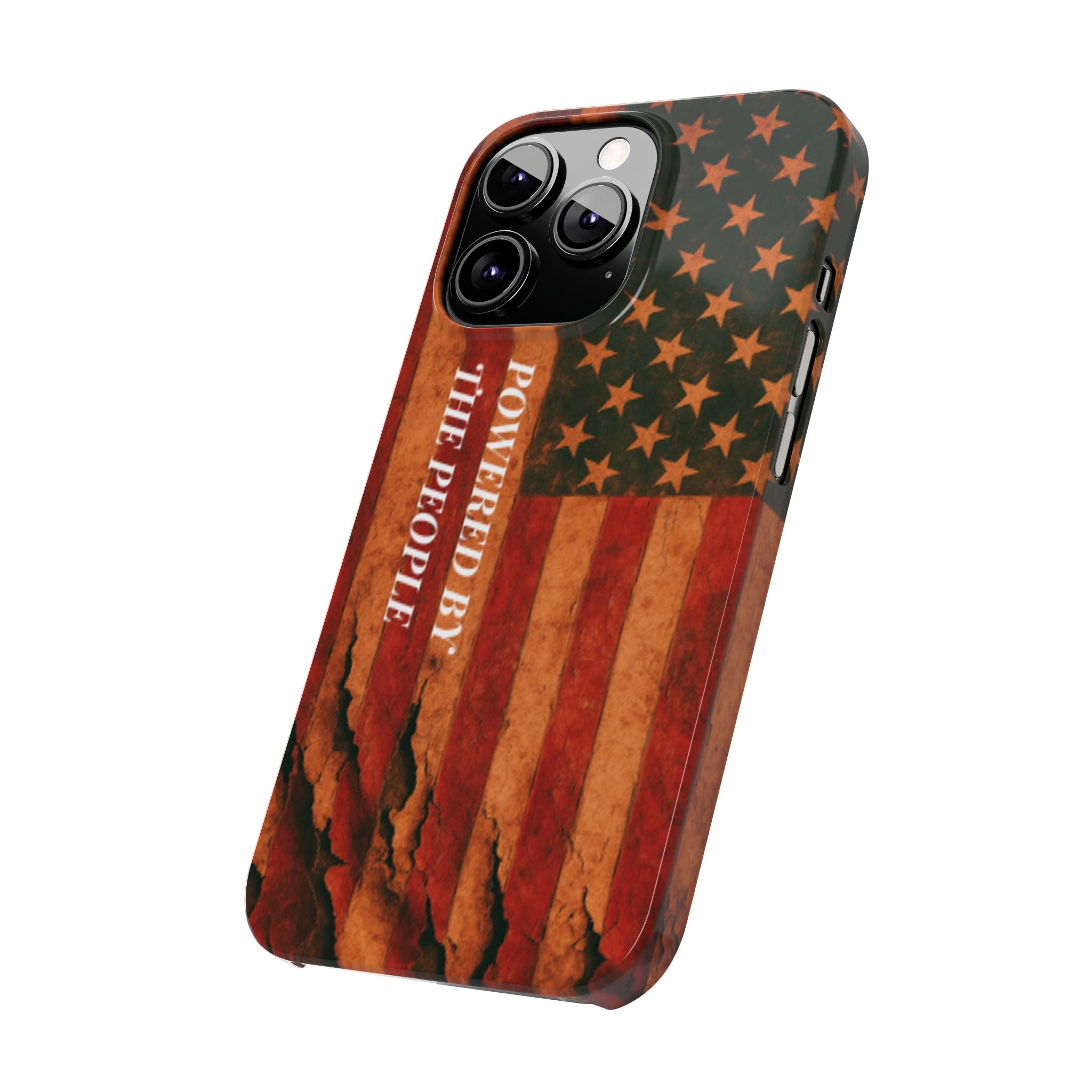 Patriotic 'Powered by the People' phone case