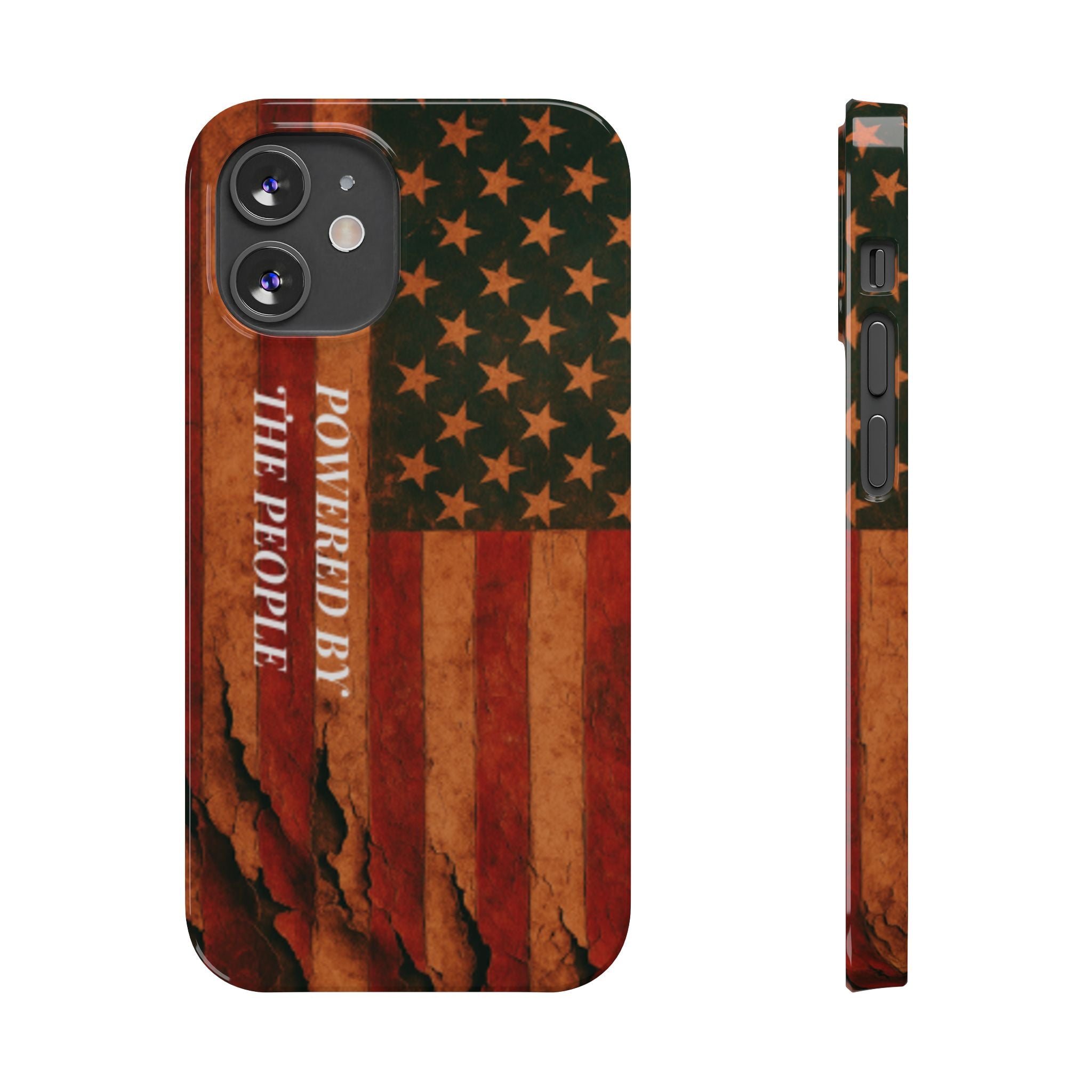 Patriotic 'Powered by the People' phone case