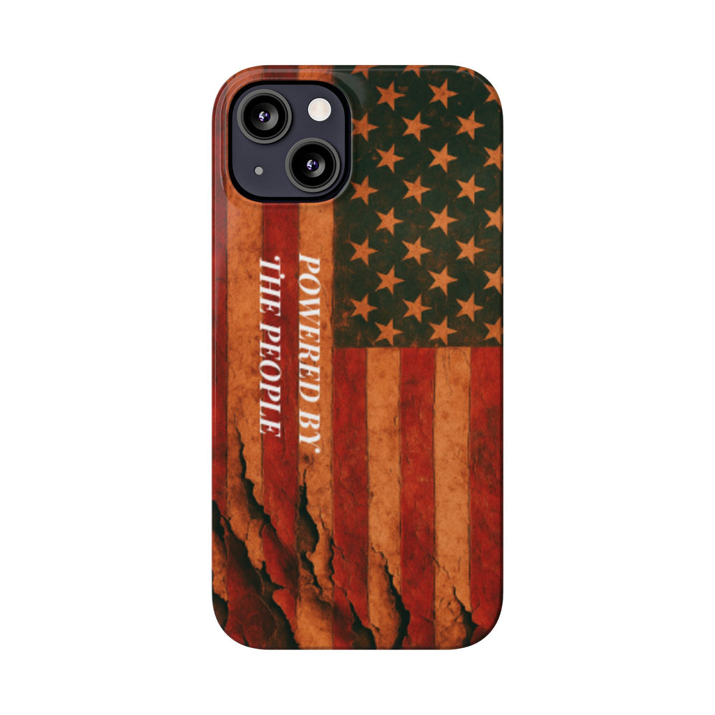 Patriotic 'Powered by the People' phone case