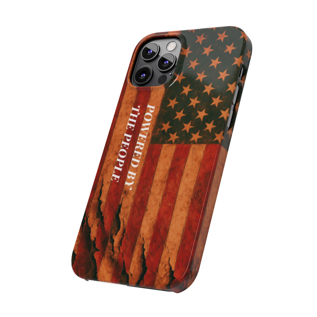 Patriotic 'Powered by the People' phone case