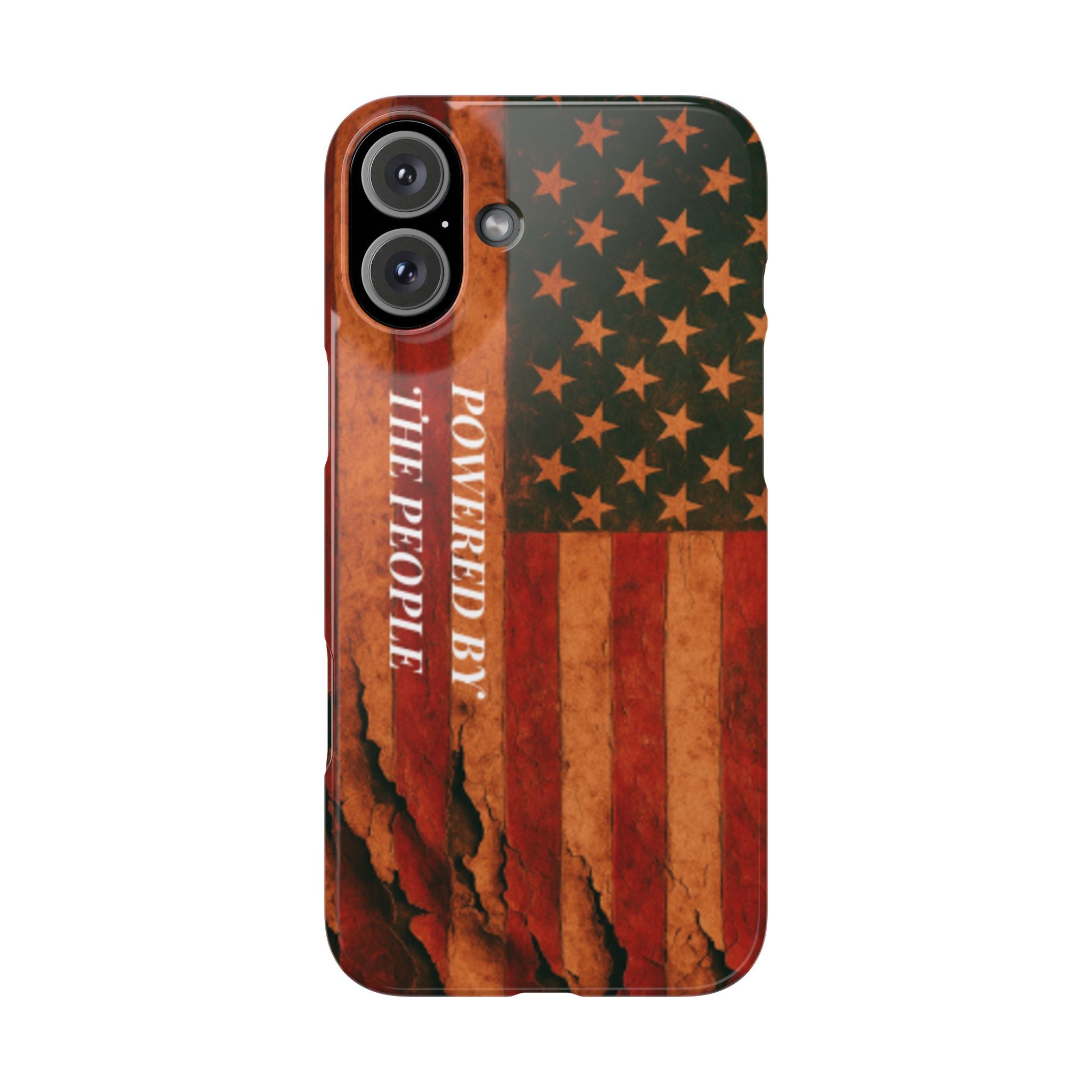Patriotic 'Powered by the People' phone case