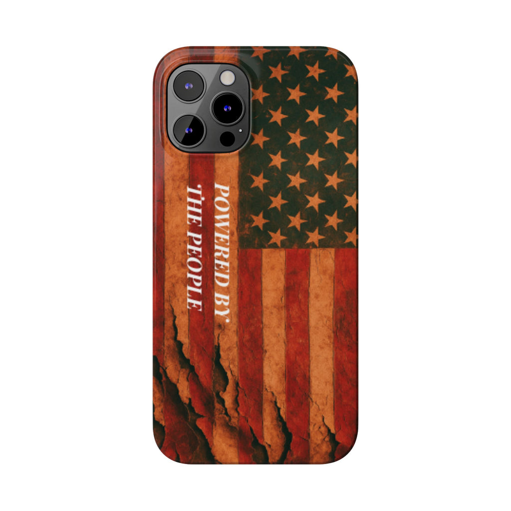 Patriotic 'Powered by the People' phone case