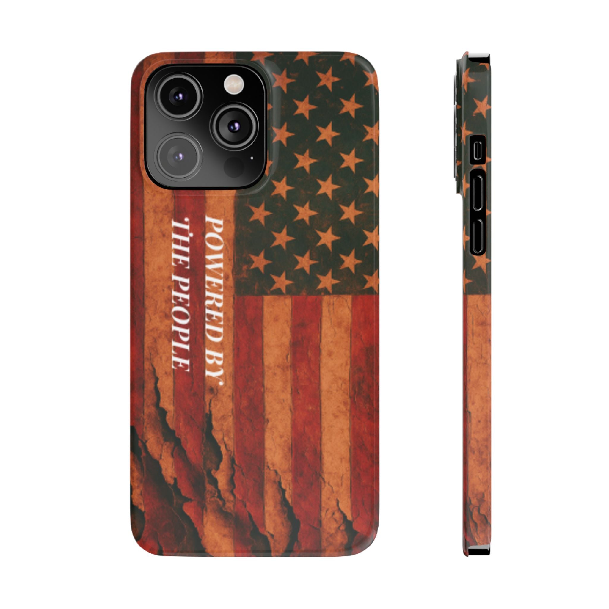 Patriotic 'Powered by the People' phone case