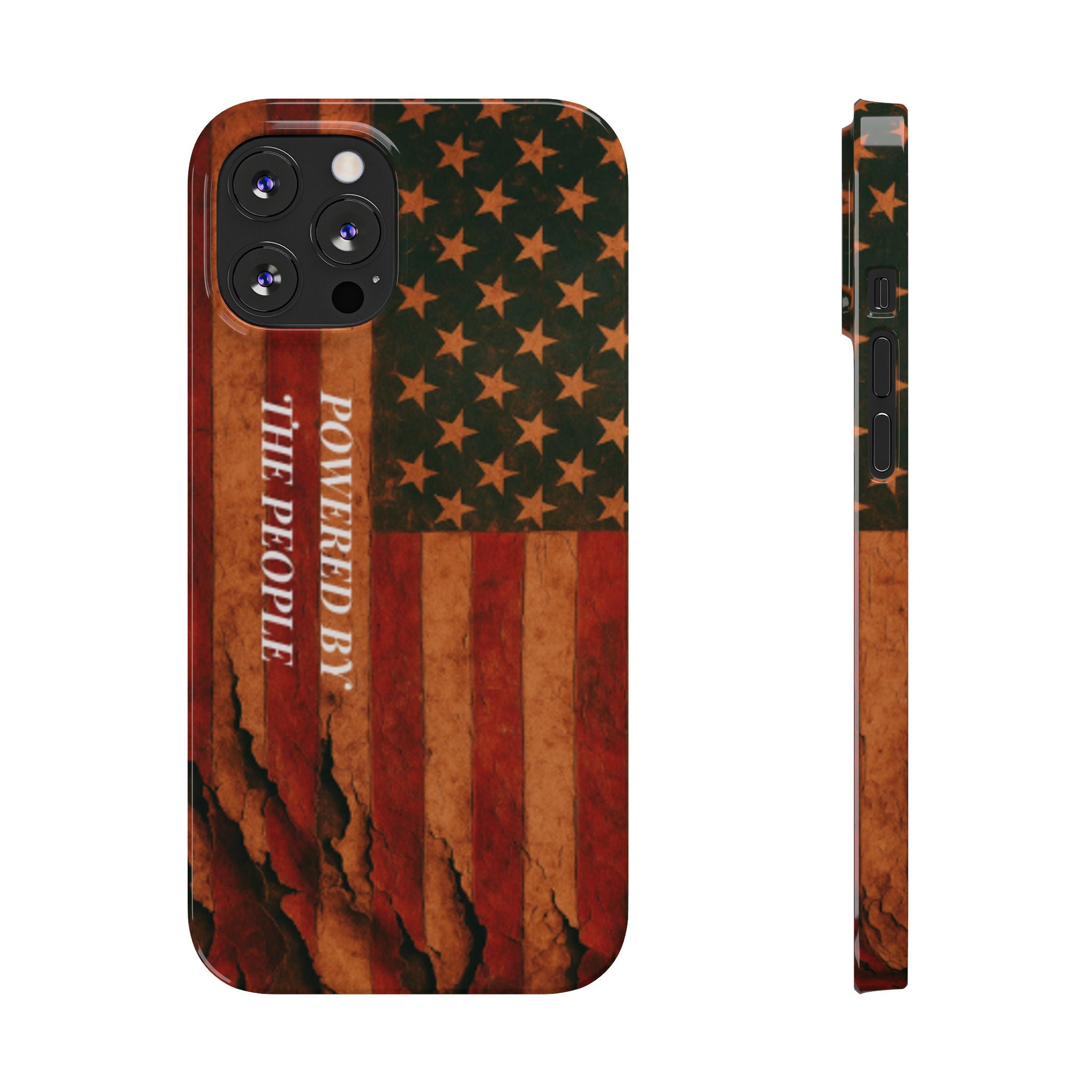 Patriotic 'Powered by the People' phone case