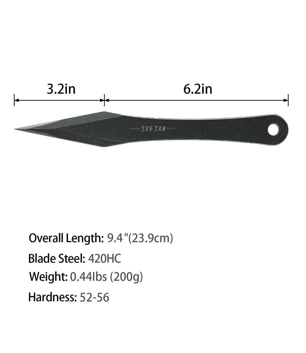 JXE JXO Throwing Spikes, 9.4" Stainless Steel No Spin