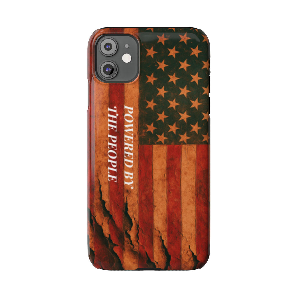 Patriotic 'Powered by the People' phone case