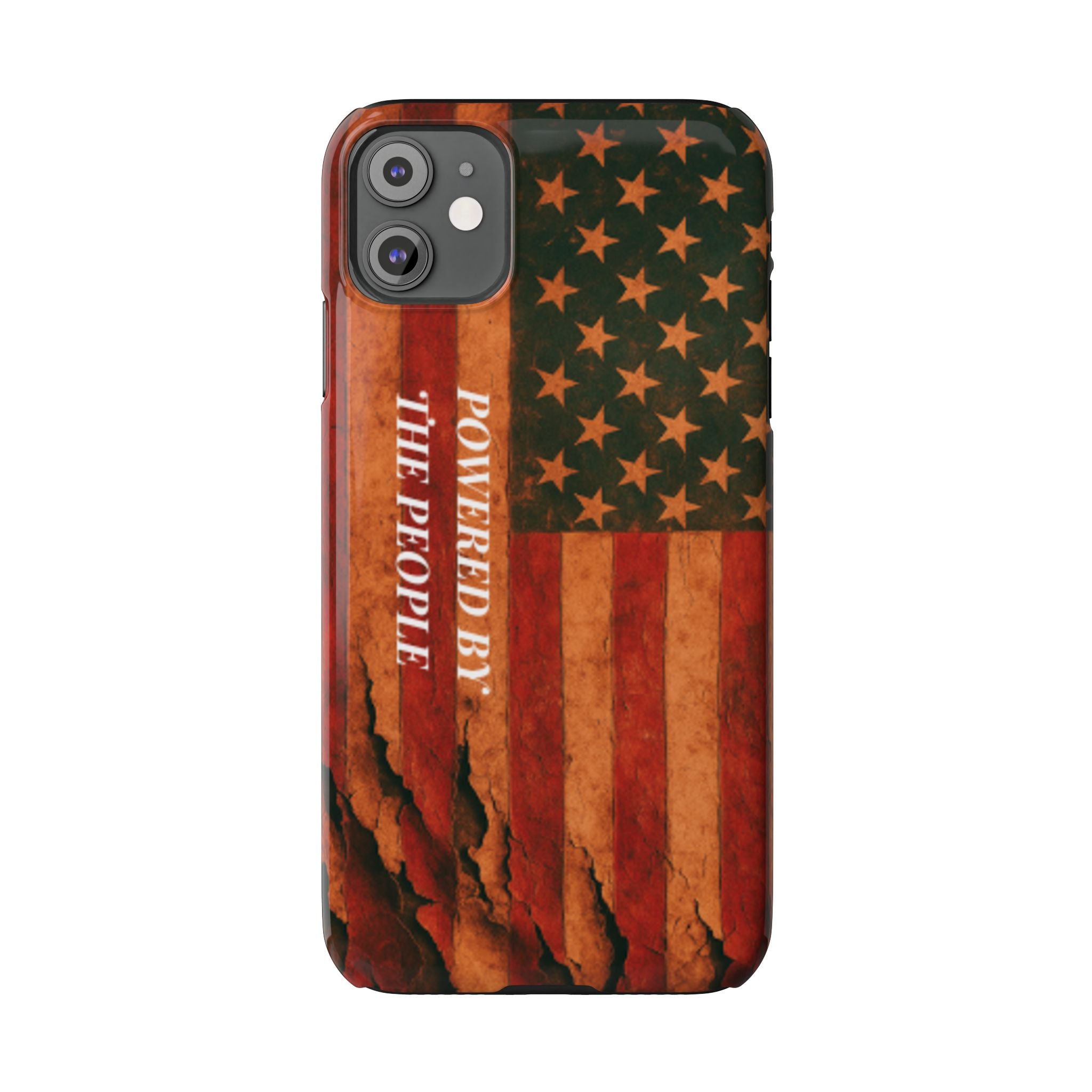 Patriotic 'Powered by the People' phone case
