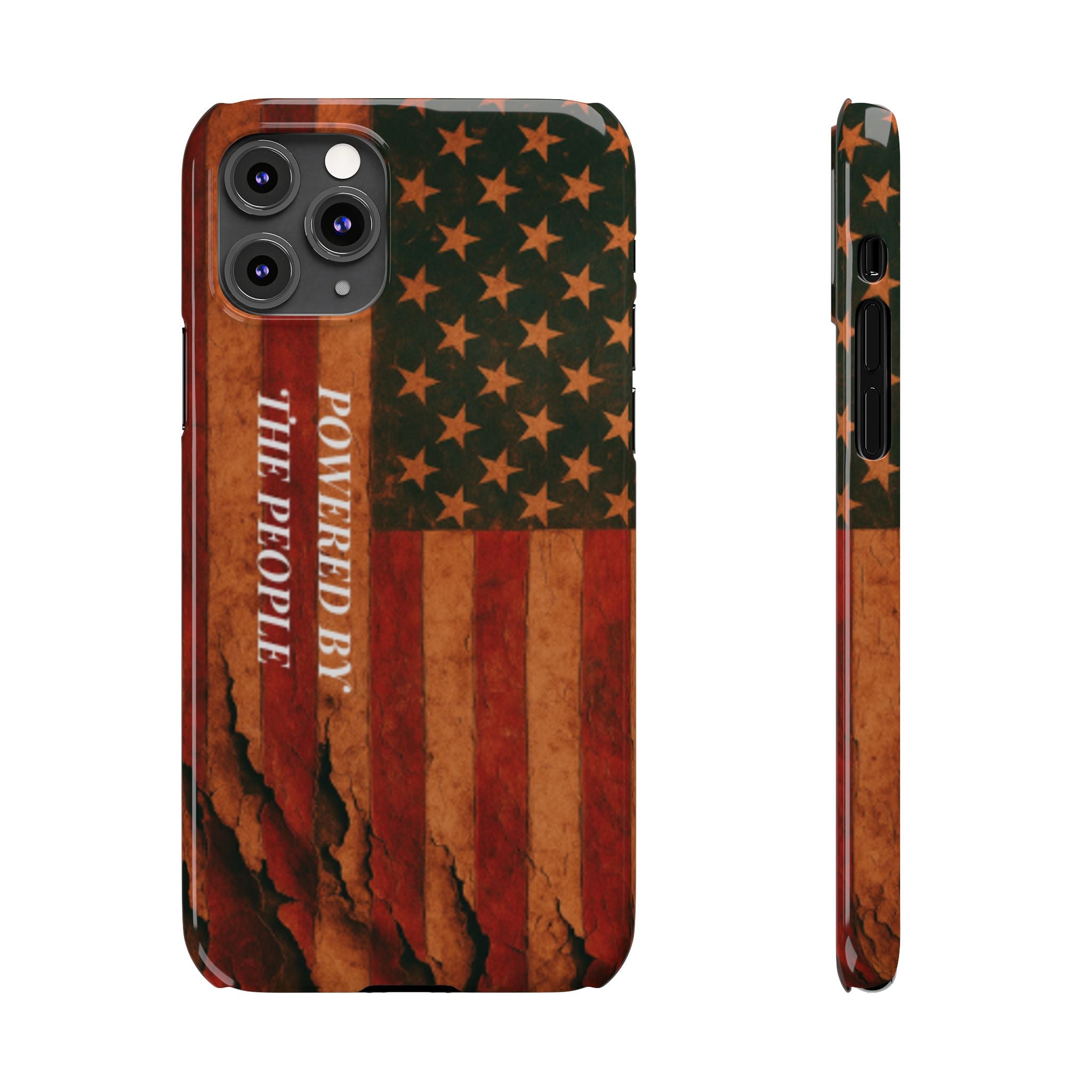 Patriotic 'Powered by the People' phone case