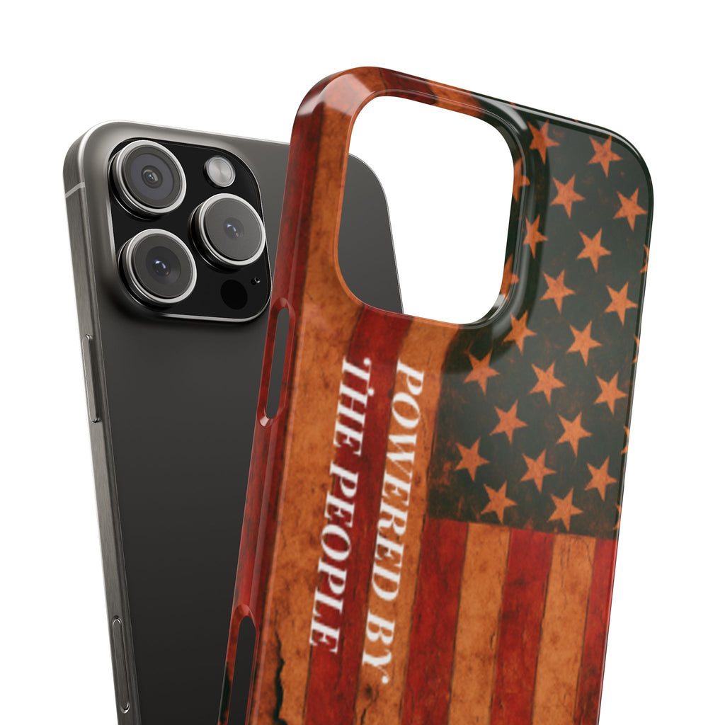Patriotic 'Powered by the People' phone case