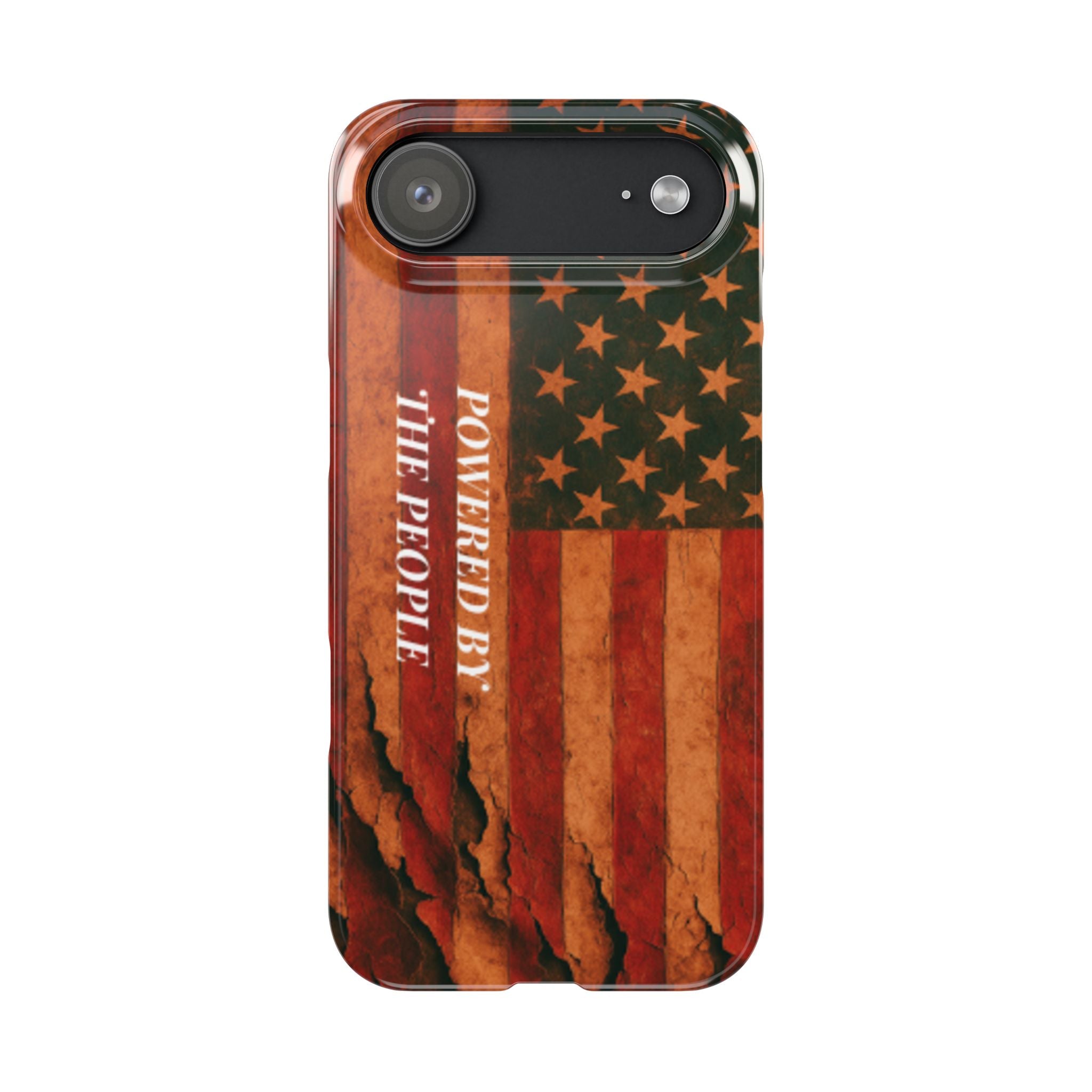Patriotic 'Powered by the People' phone case