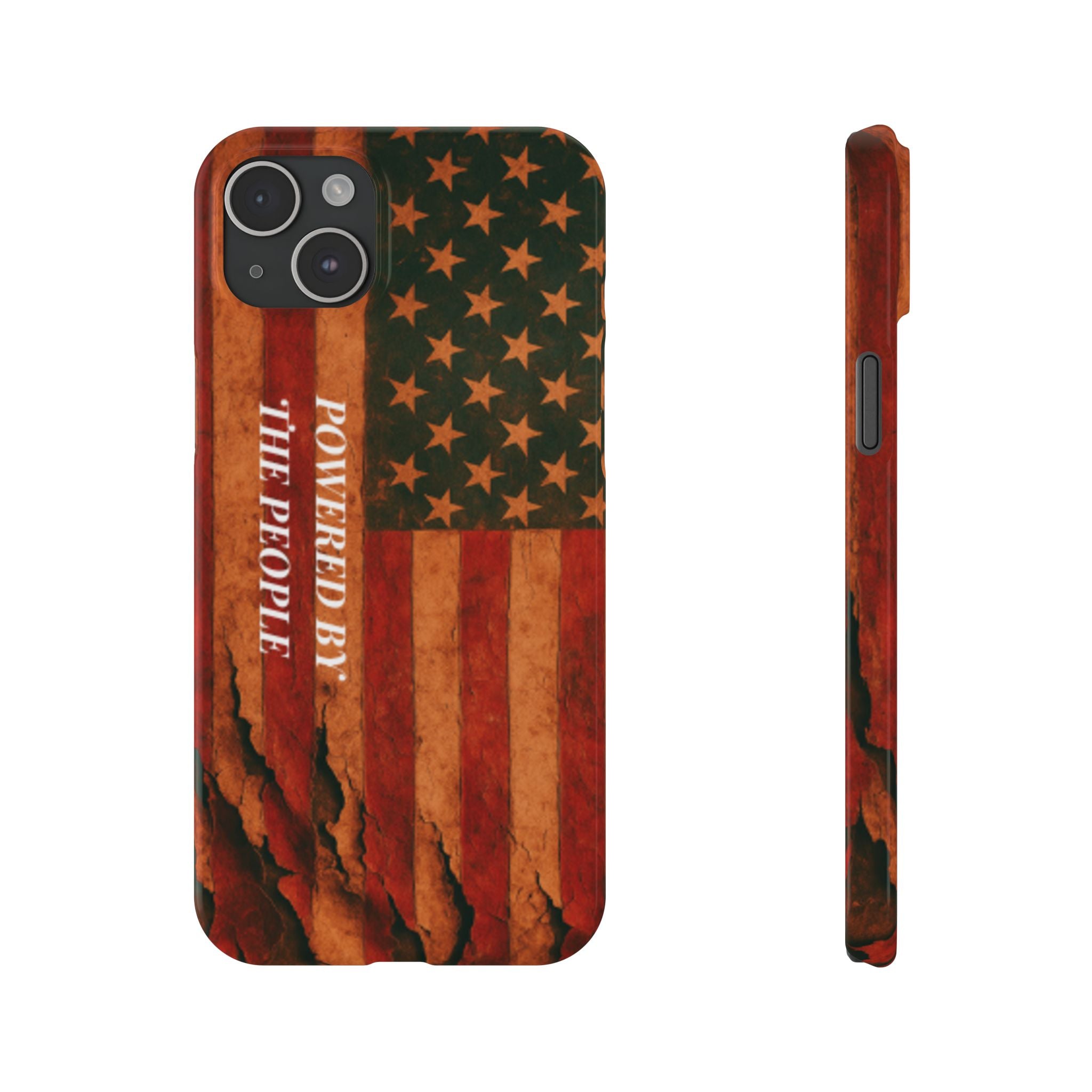 Patriotic 'Powered by the People' phone case
