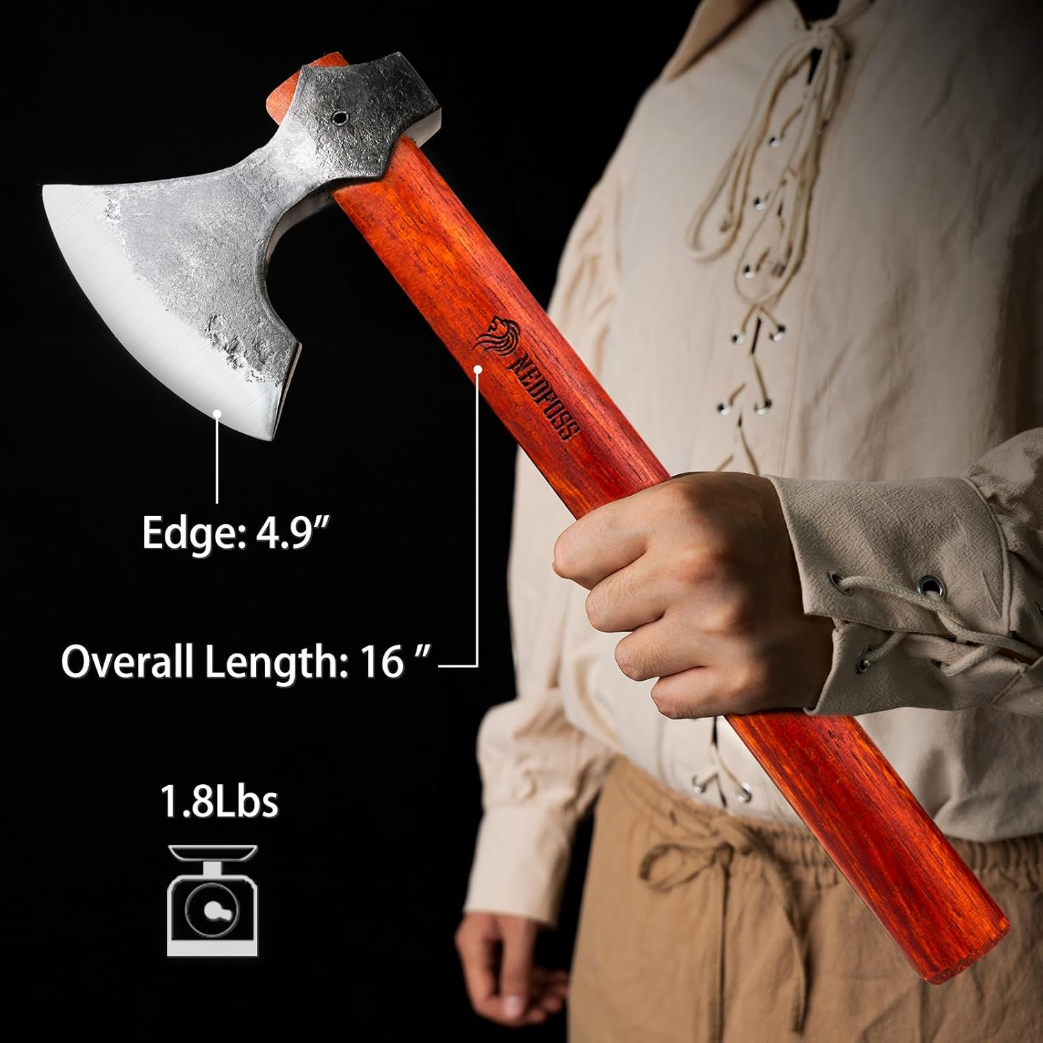 NedFoss 16" Throwing Axe Set, 2 Pack Throwing Axes