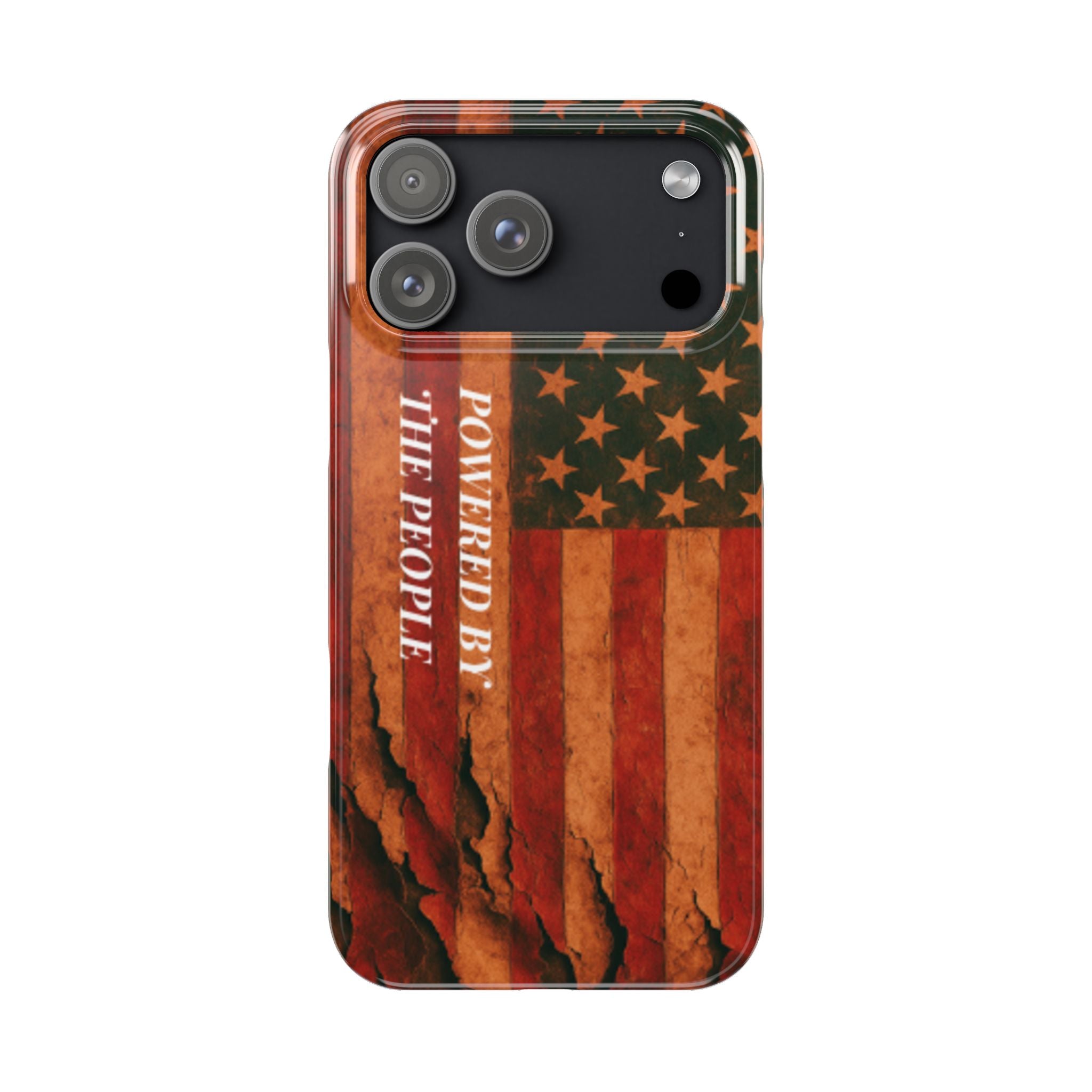 Patriotic 'Powered by the People' phone case