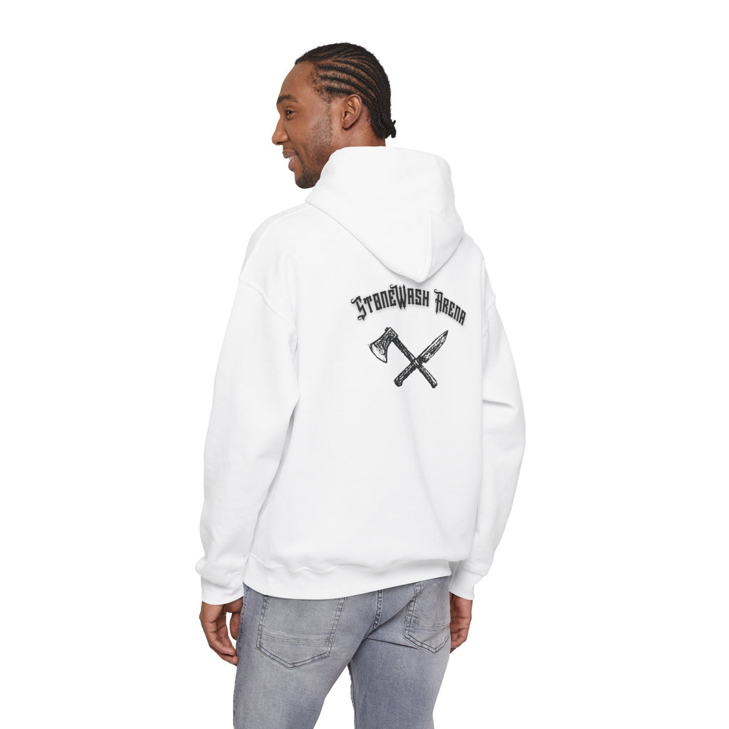 Unisex Hooded Sweatshirt - Stonewash Arena Graphic