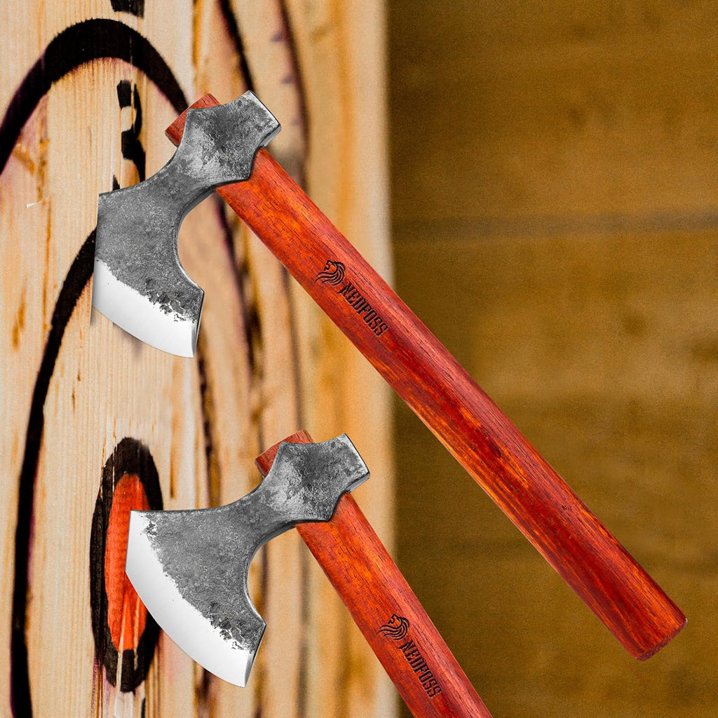 NedFoss 16" Throwing Axe Set, 2 Pack Throwing Axes