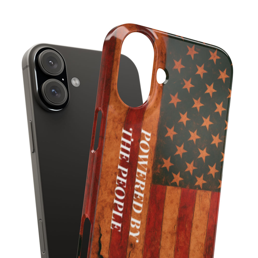 Patriotic 'Powered by the People' phone case