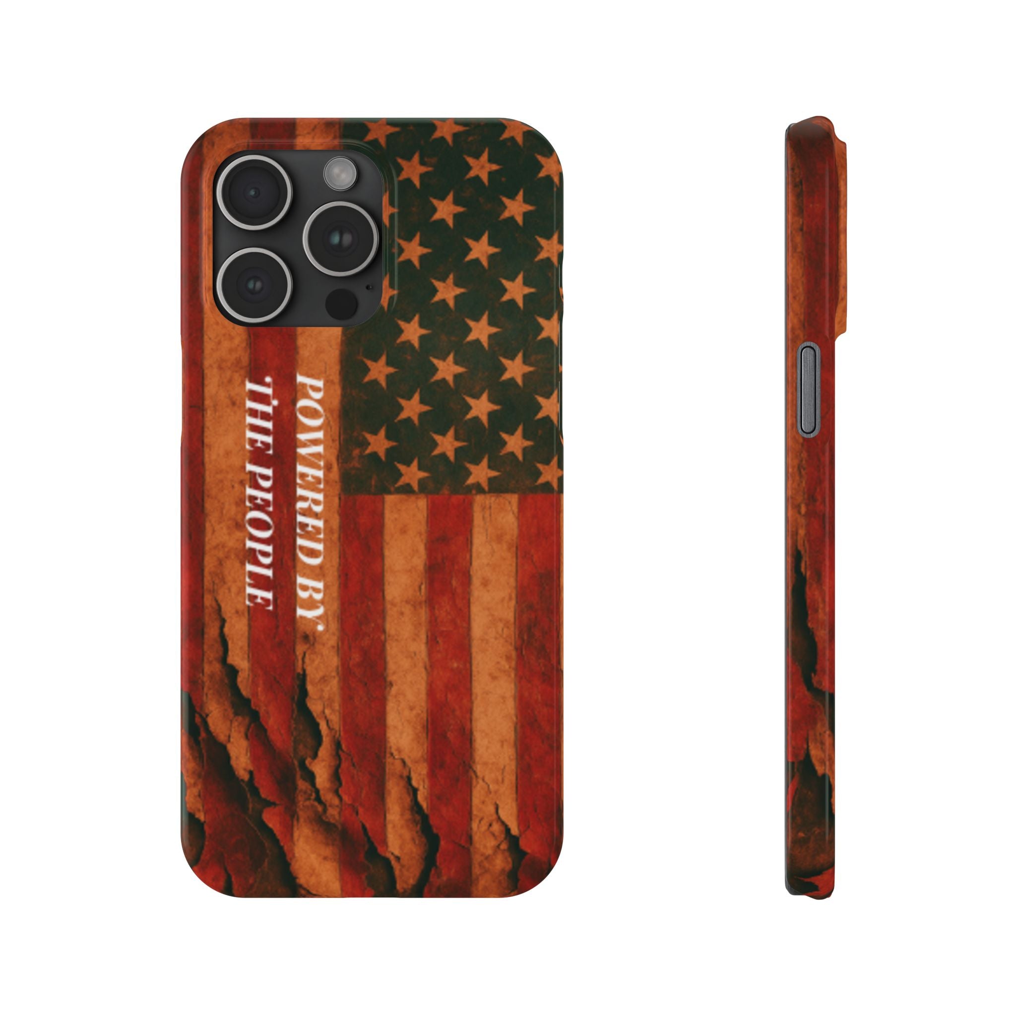 Patriotic 'Powered by the People' phone case